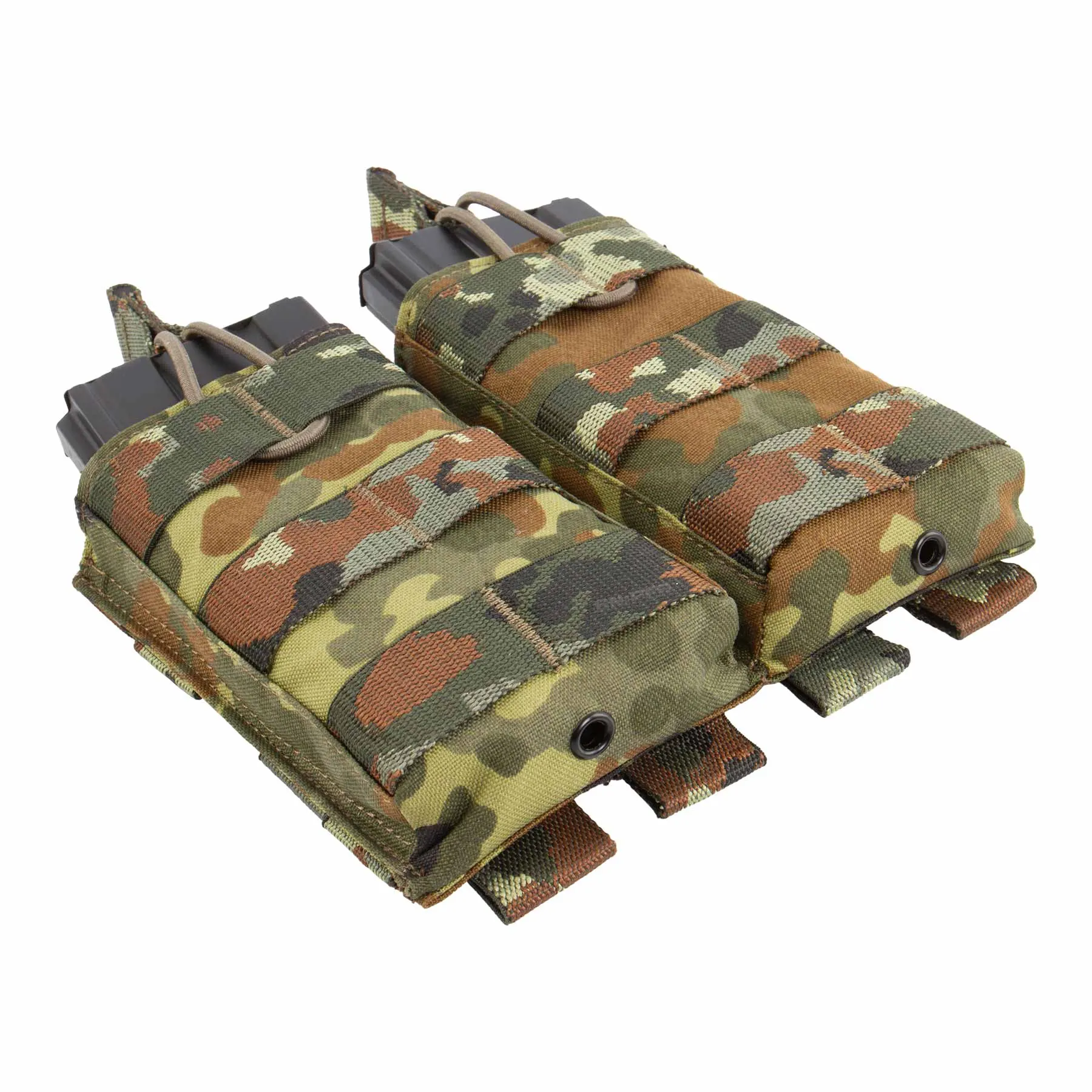 M4 Open Double Mag Pouch Core, Flecktarn