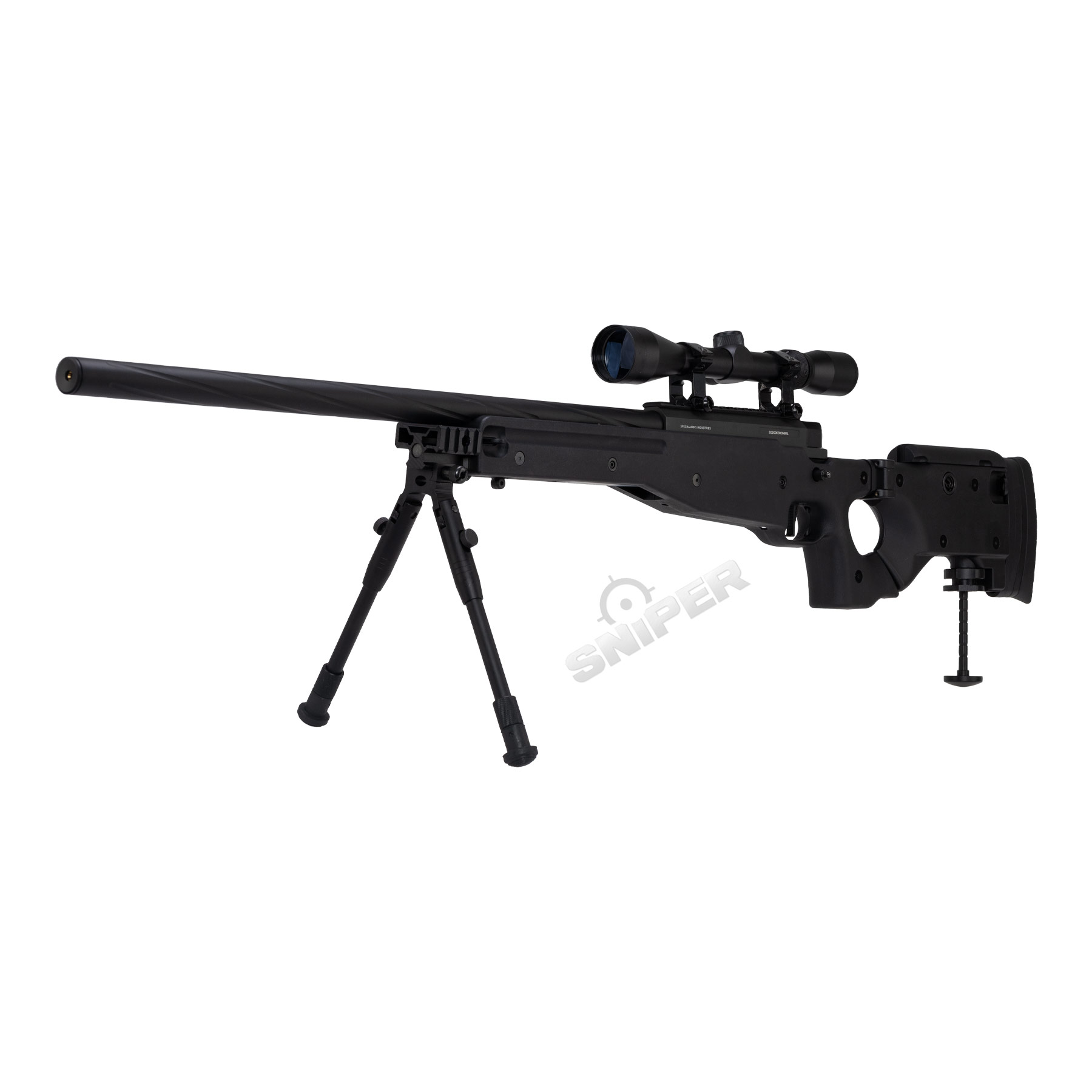 Specna Arms SA-S14 Scharfschützengewehr High-Power w/ Scope & Bipod, Black