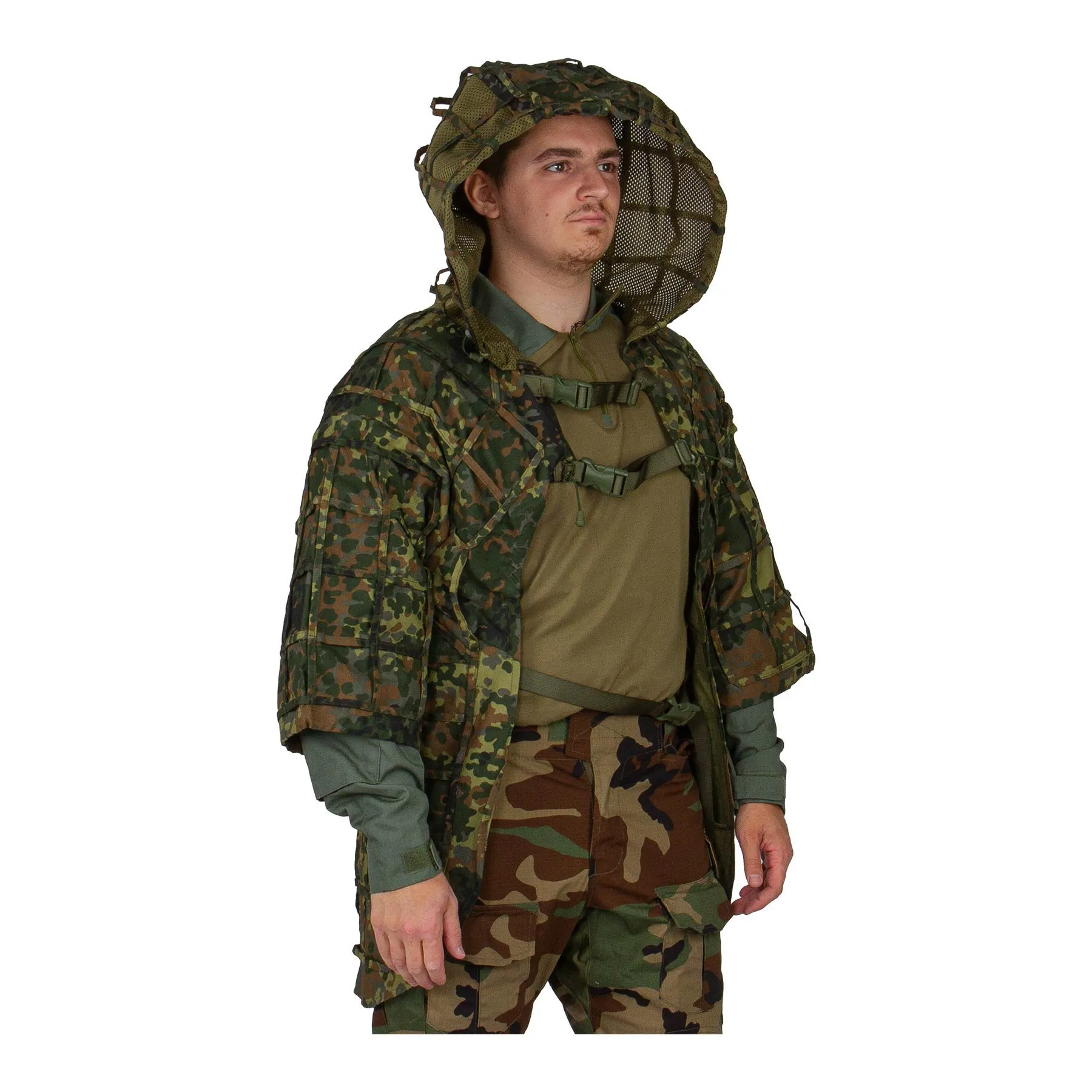 Invader Ghillie Base Plain, Flecktarn