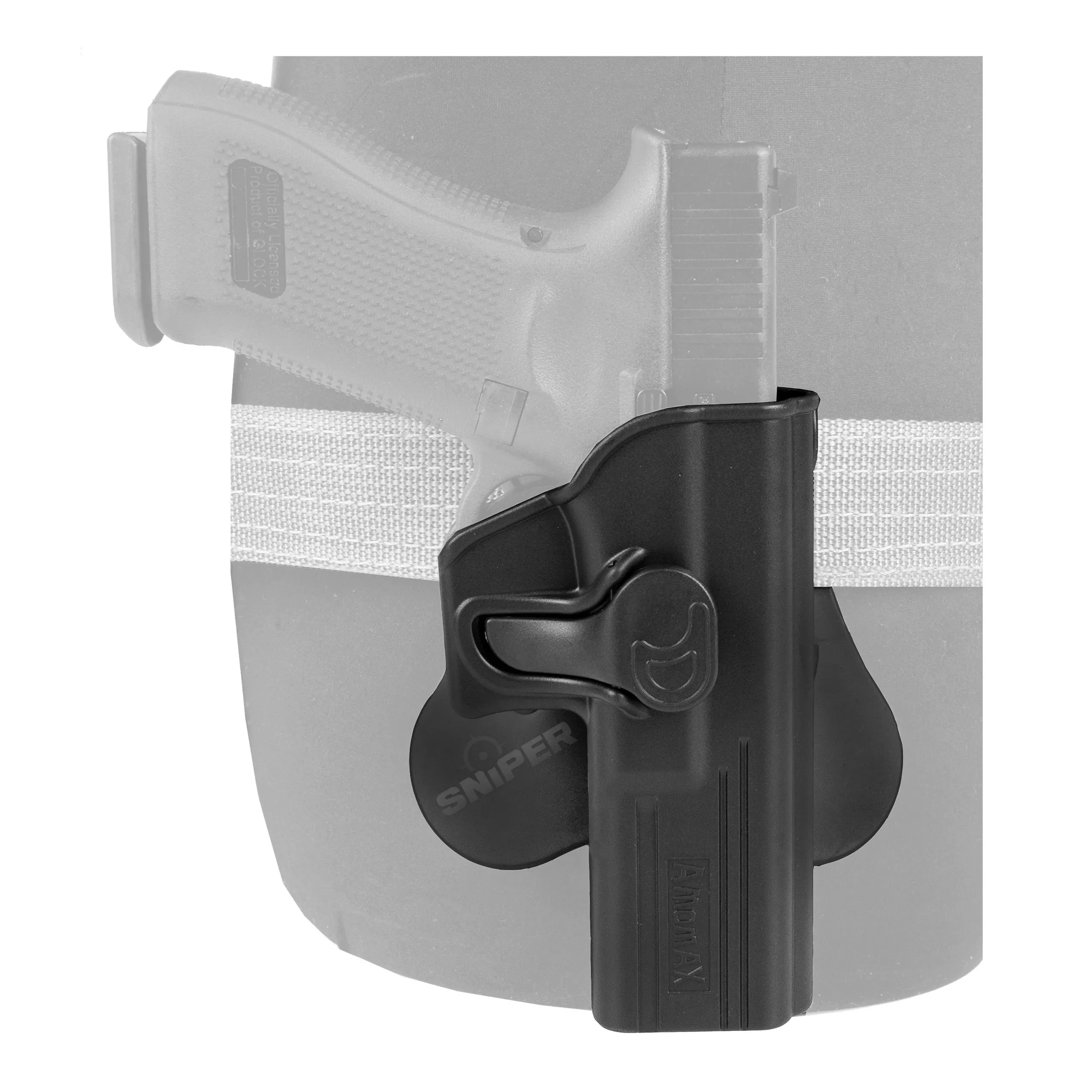 Formholster für Glock17, rechts, Black