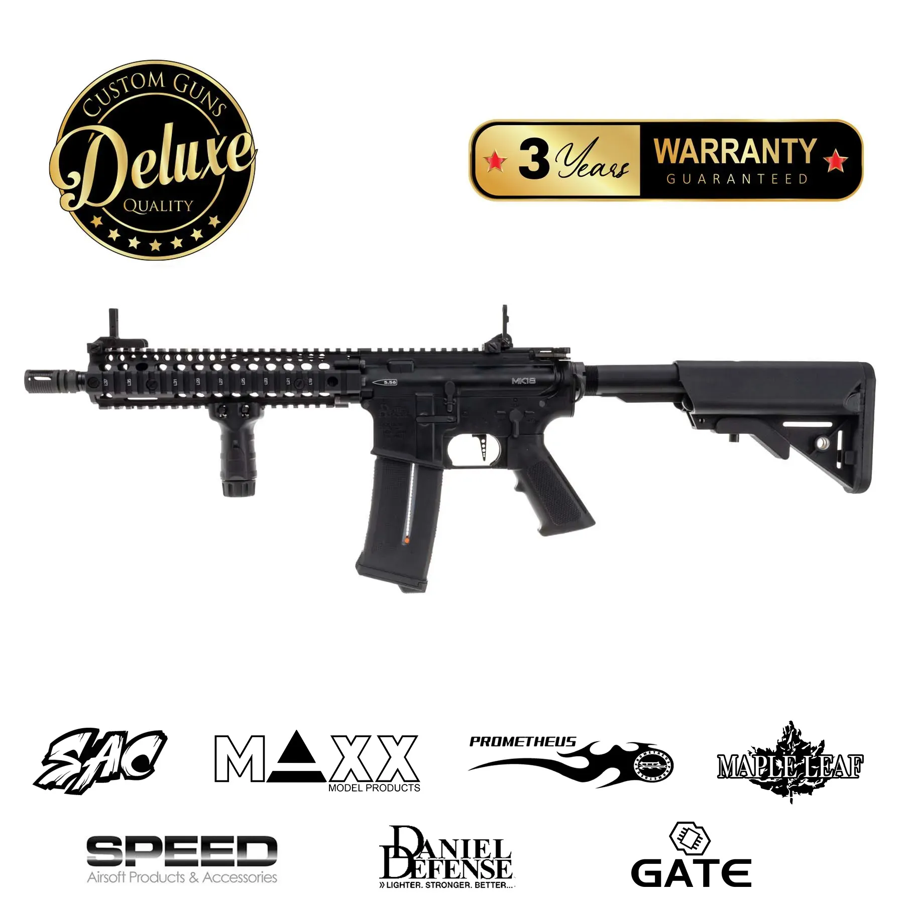 SAC Custom Daniel Defense MK18, new Gen 2026 Black, (S)AEG