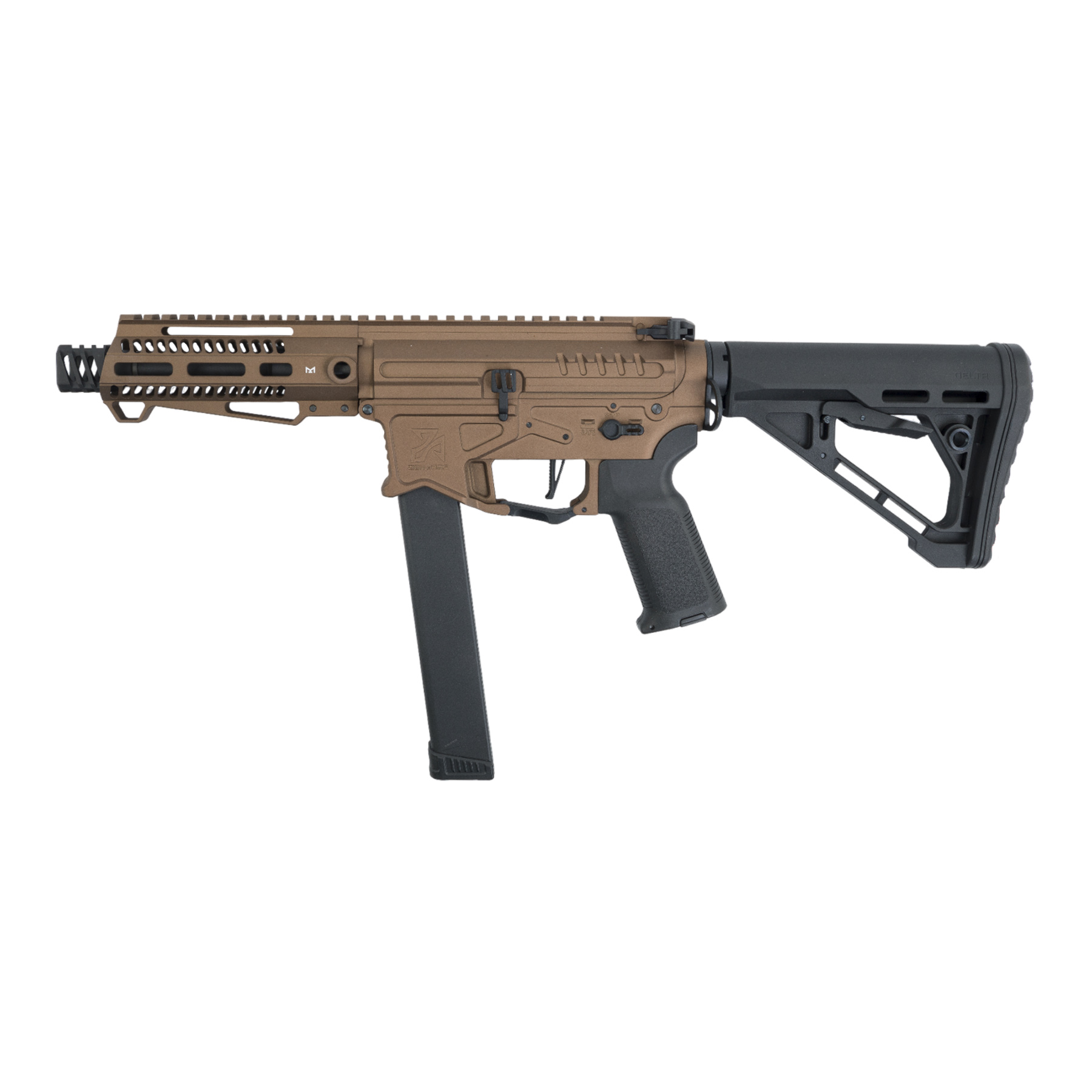 Zion Arms PW9 M-Lok 6" (S)AEG, Chocolate