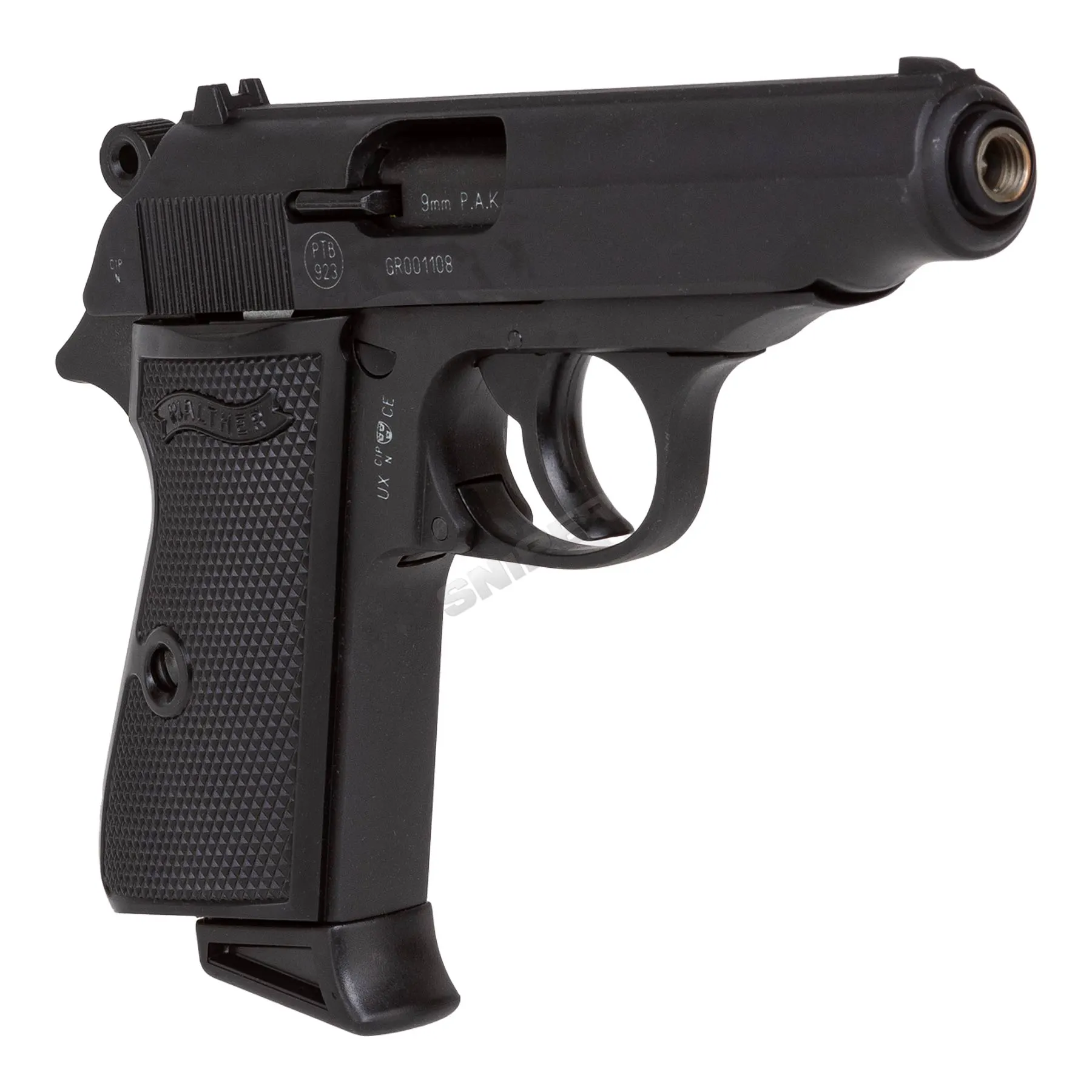 Walther PP 9mm P.A.K. Schreckschusspistole, Black Walther PP 9mm P.A.K. Schreckschusspistole, Black