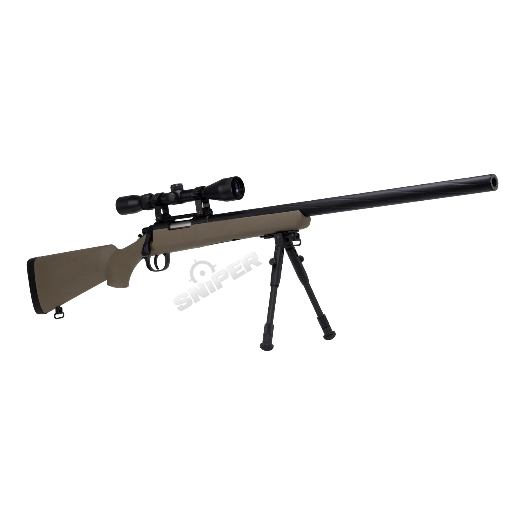Specna Arms SA-S12 Scharfschützengewehr High-Power w/ Scope & Bipod, Tan Specna Arms SA-S12 Scharfschützengewehr w/ Scope & Bipod, Tan