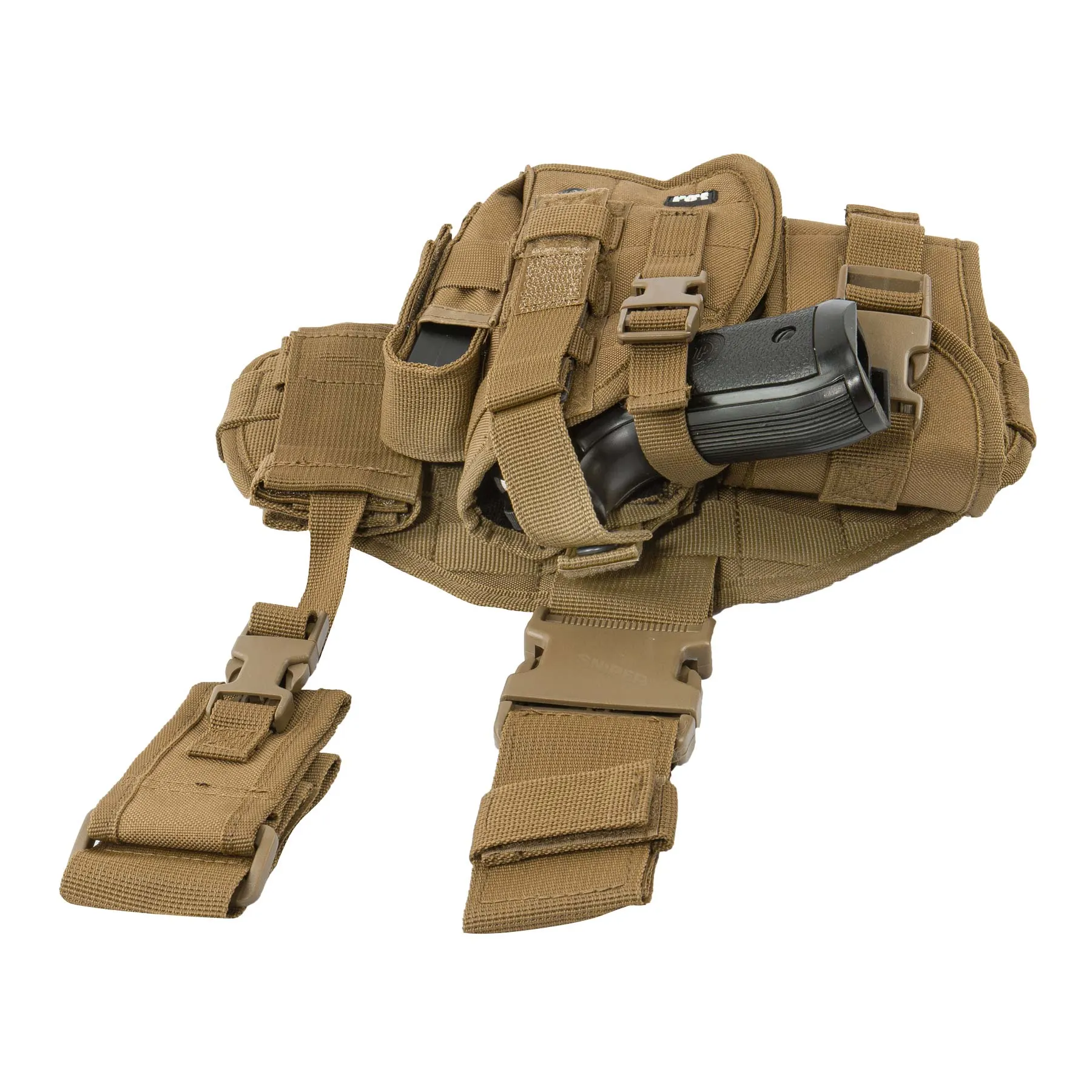 Oberschenkelholster Hip Molle Holster, Sand