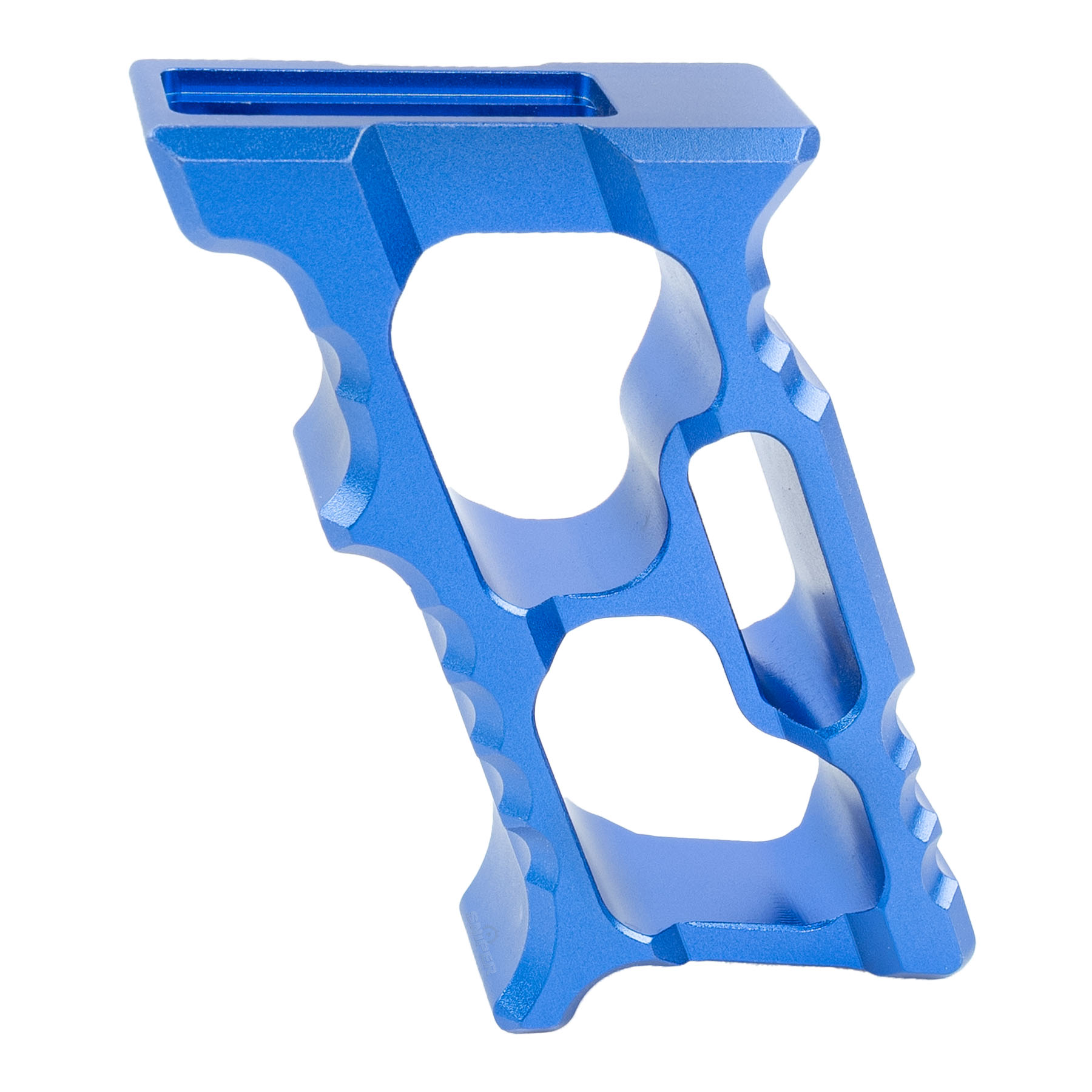 M-Lok / Keymod Aluminum Angled Forward Grip, Blue