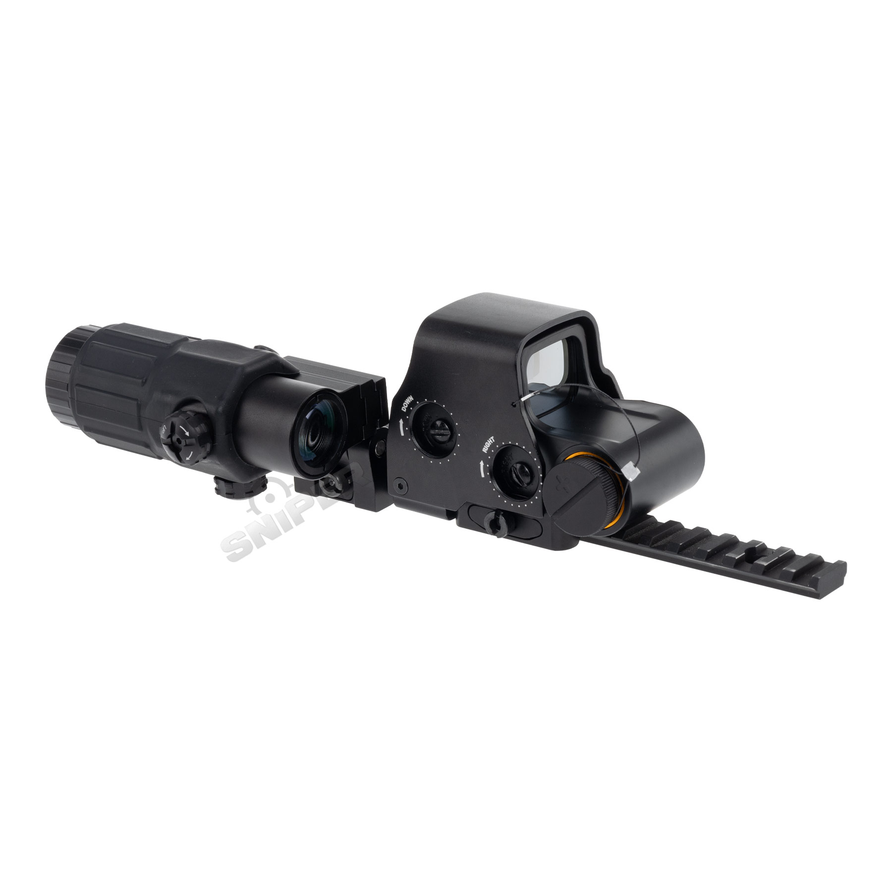 Reapo R558 Holo Red Dot VIsier w/ 3x Magnifier, Black