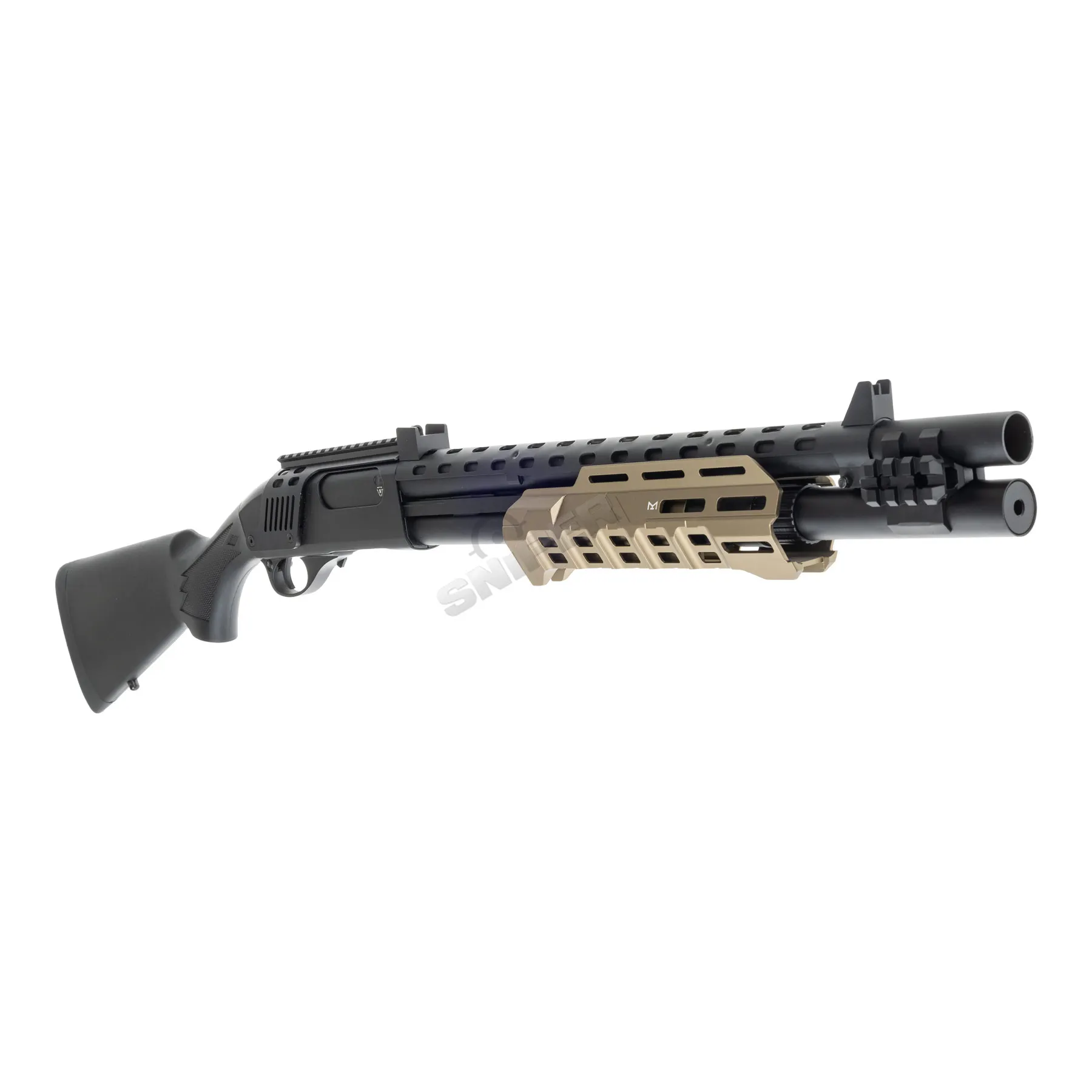 Golden Eagle M870 Strike Industries Action Pumpgun, Tan