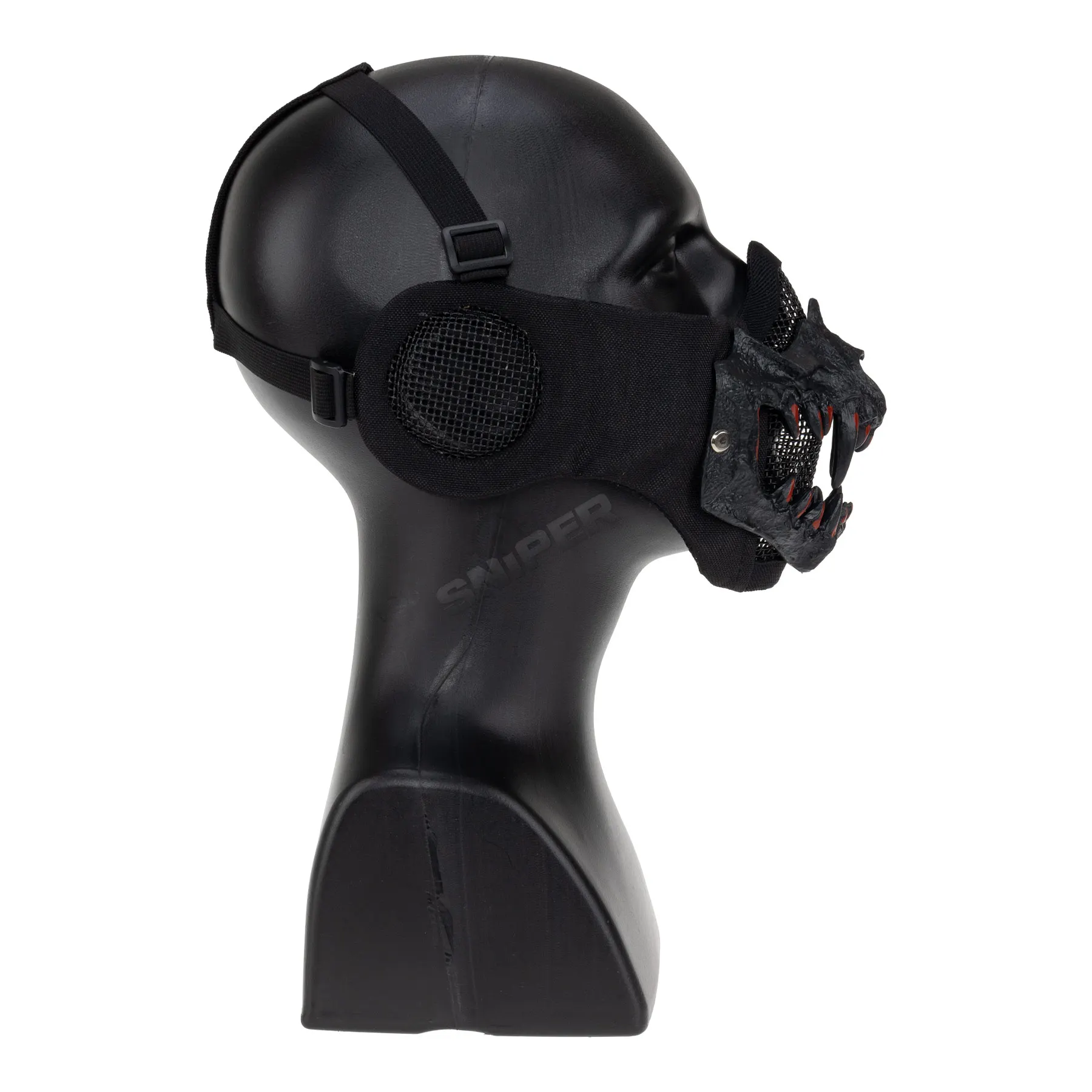 Reapo Stalker EVO Fangs Mask w/ Ear Protection, Black