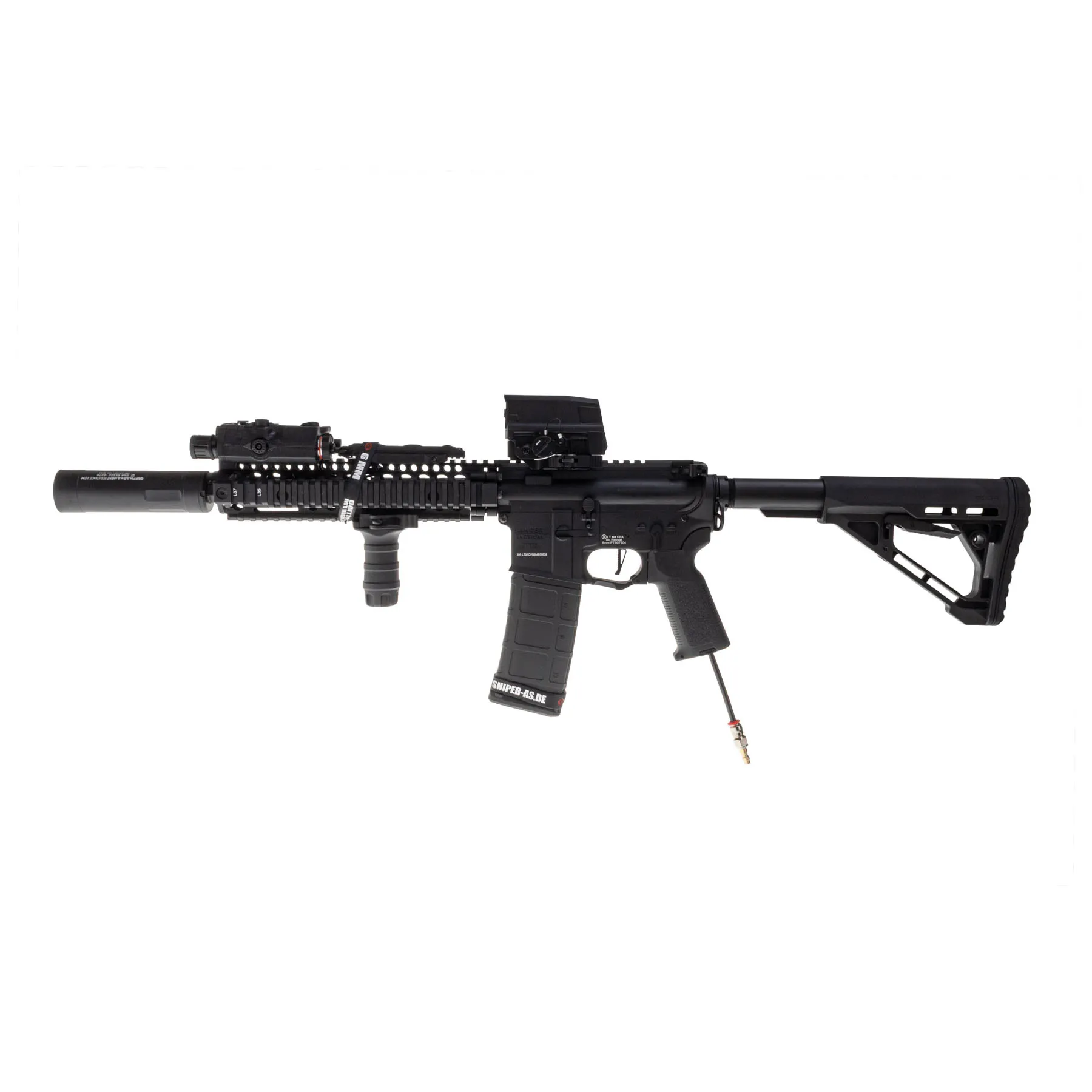 Lancer Tactical MK18 Team Six HPA, Black Lancer Tactical MK18 Team Six HPA, Black