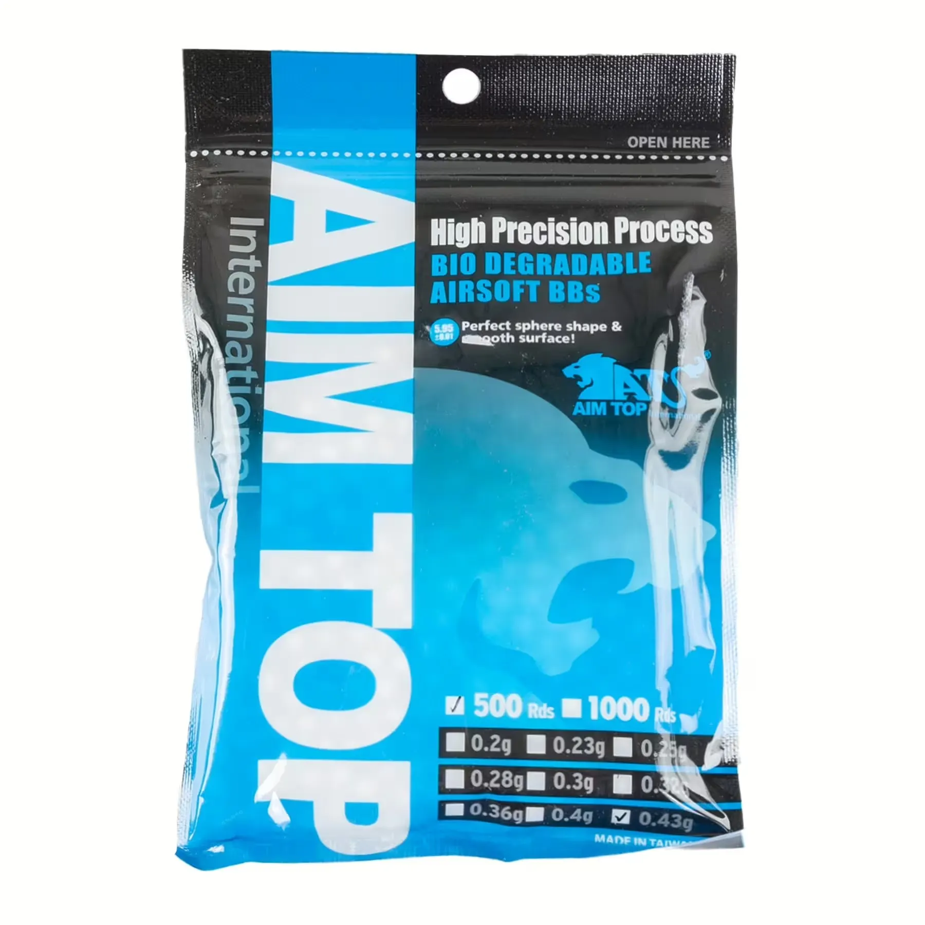 AIM TOP HEAVY BIO 0.43g BBs, 500RND AIM TOP HEAVY BIO 0.43g BBs, 500RND