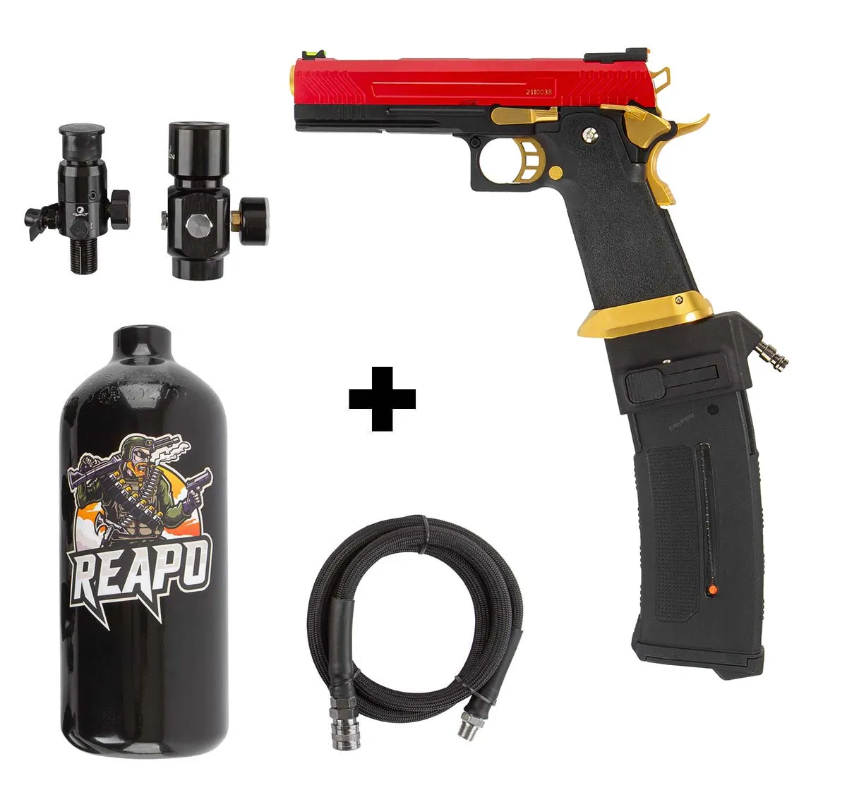 HPA Set HX1104 Hi-Capa 5.1 + Bottle + Creeper US + PTS HPA Set HX1104 Hi-Capa 5.1 + Bottle + Creeper US + PTS