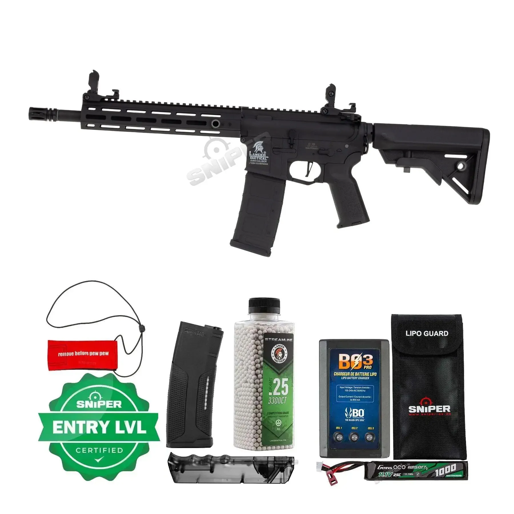 Einsteiger Set #1 -  Lancer Hellion M-Lock 10" Gen 3 w/ Nebula ETU (S)AEG, Black