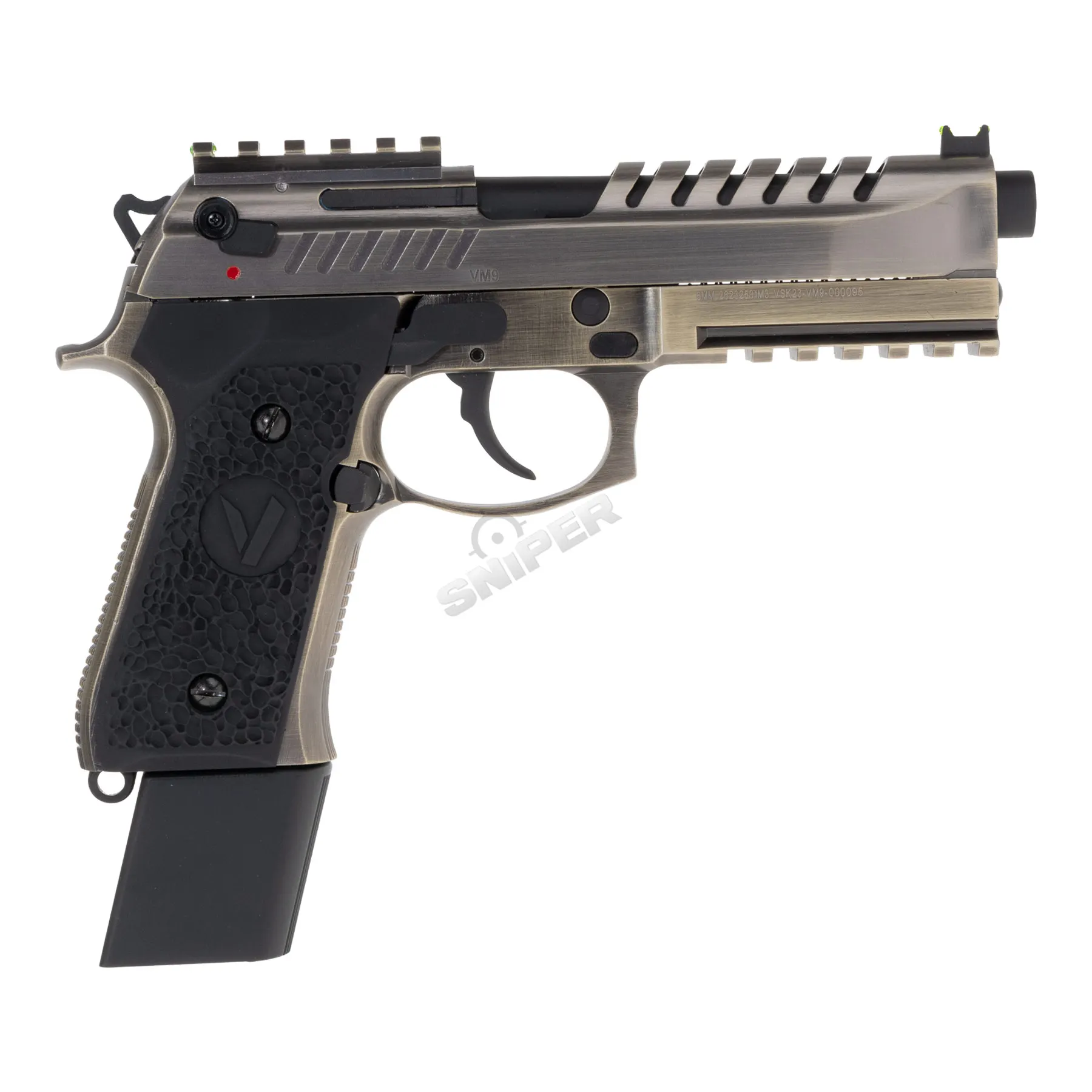 Vorsk VM9 GBB Softair Pistole, Brushed Alu