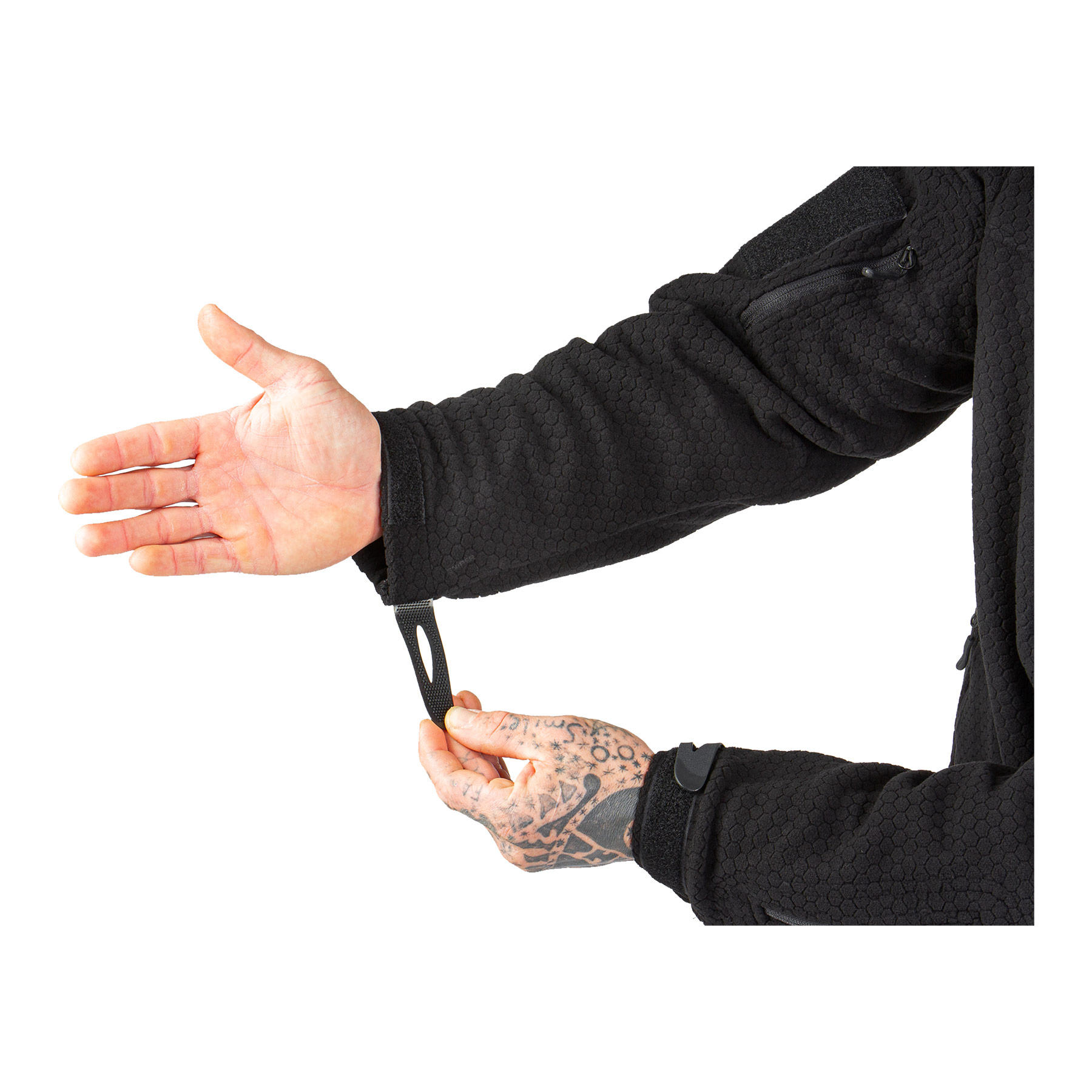Hexagon Fleece Weste, Black