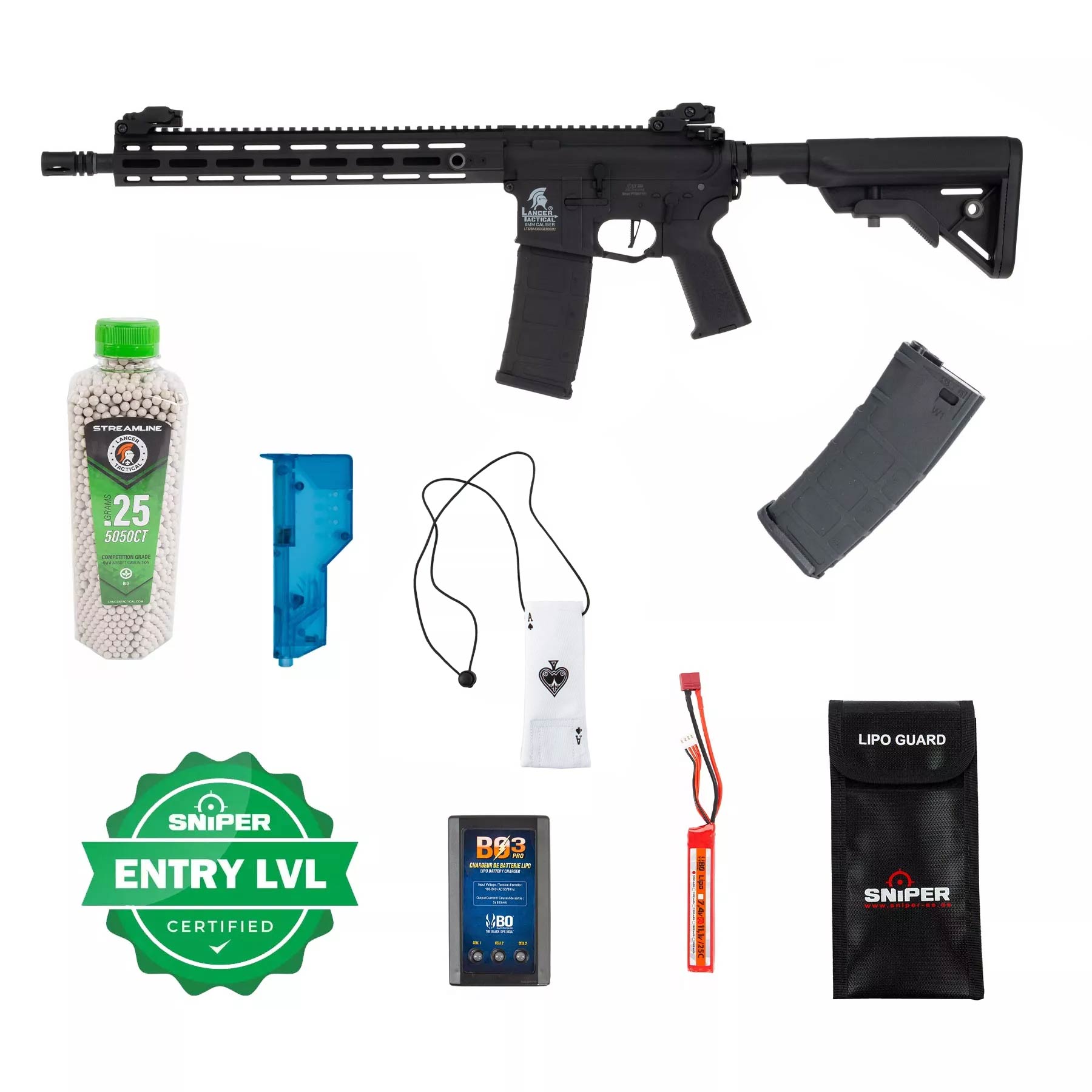 Einsteiger Set #1 - Lancer LT-32 M-Lock 13" Gen 3 w/ Nebula ETU (S)AEG, Black