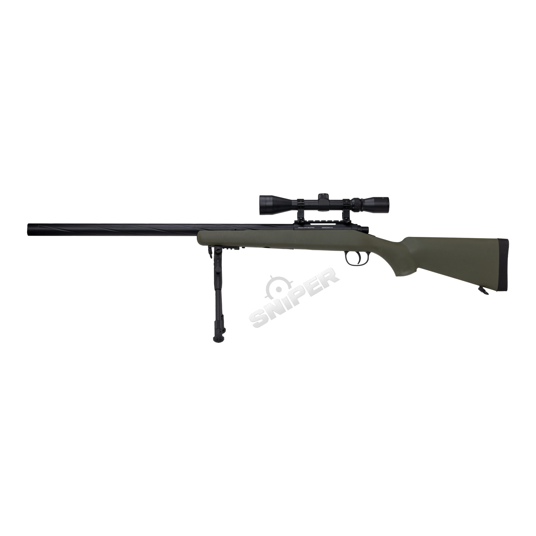 Specna Arms SA-S12 Scharfschützengewehr w/ Scope & Bipod, Olive
