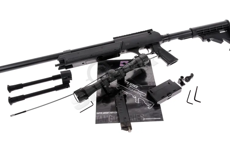 Tango T96 Spring Sniper Rifle Set, Black