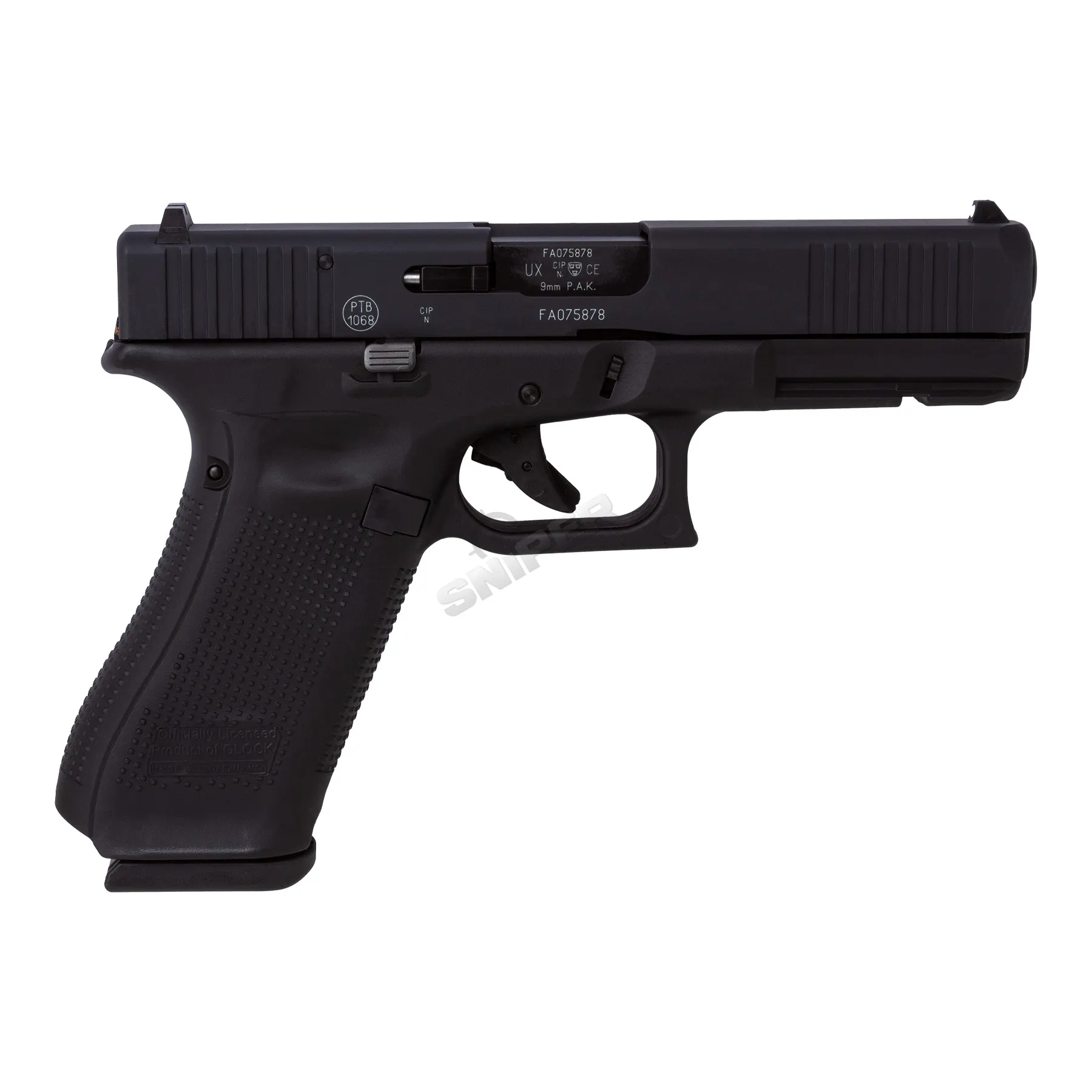 Silvester Bundle #2 Glock 17 Gen 5 9mm P.A.K Schreckschusspistole, Black