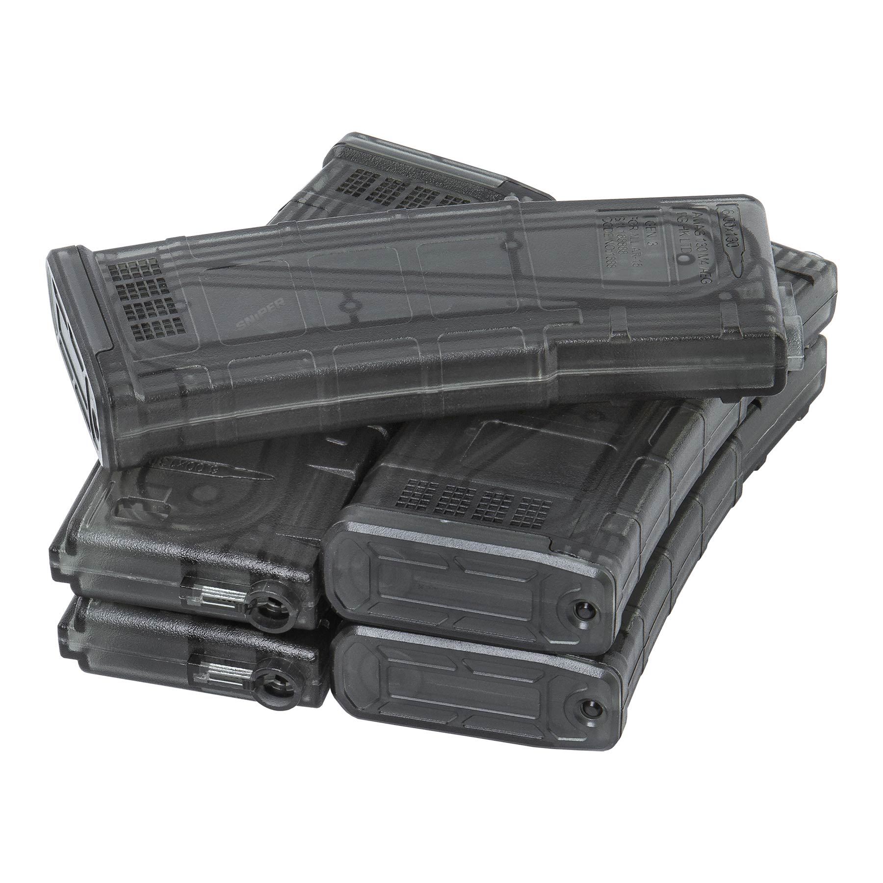 Mid Cap Magazin für M4/16 5er Pack, 130rds Transparent