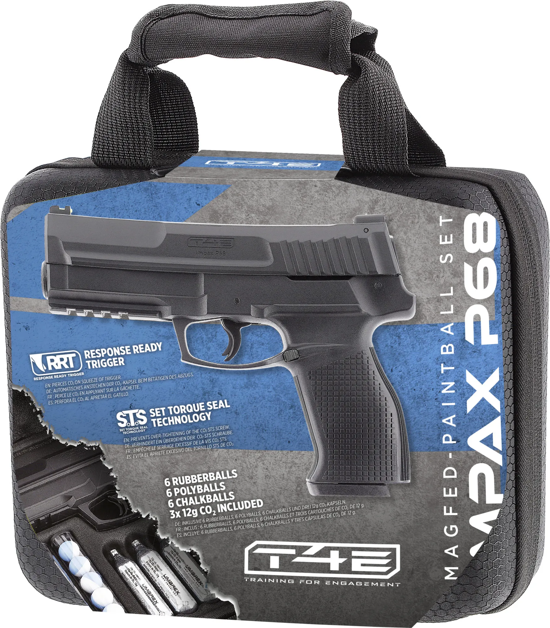 RAM Pistole T4E Impax P68 Set, Black