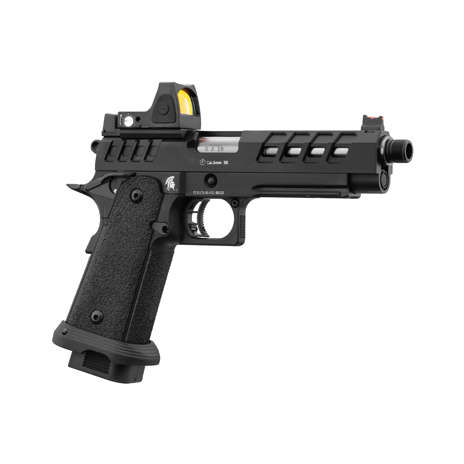 Lancer Tactical Heracles RMR Hi-Capa GBB Softairpistole, Black
