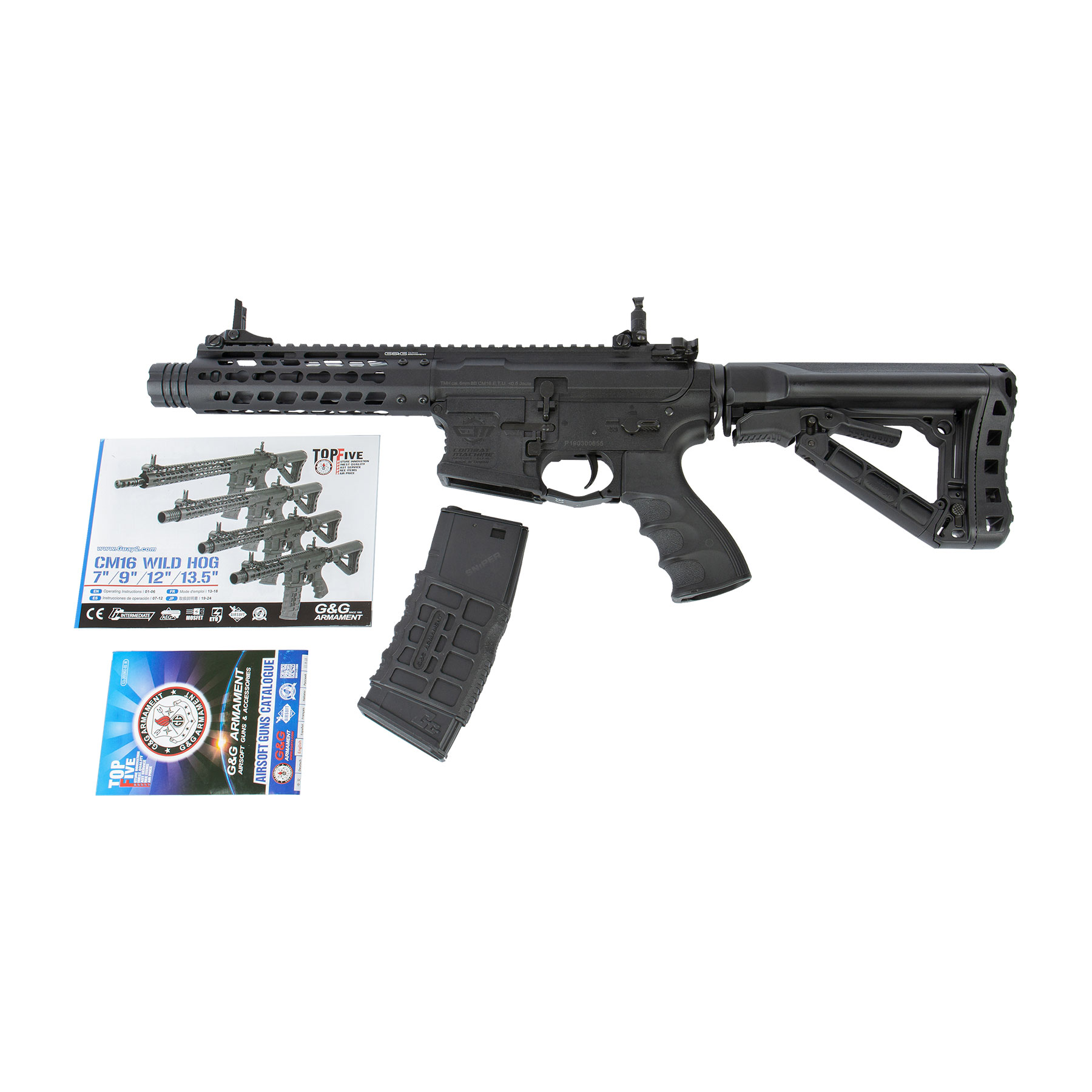 CM16 Wild Hog 7" ETU, < 0,5 J, Black