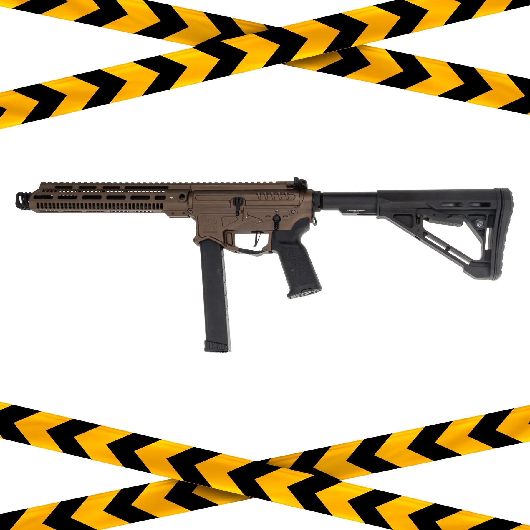 B-Ware Zion Arms PW9 M-Lok 10" (S)AEG, Chocolate