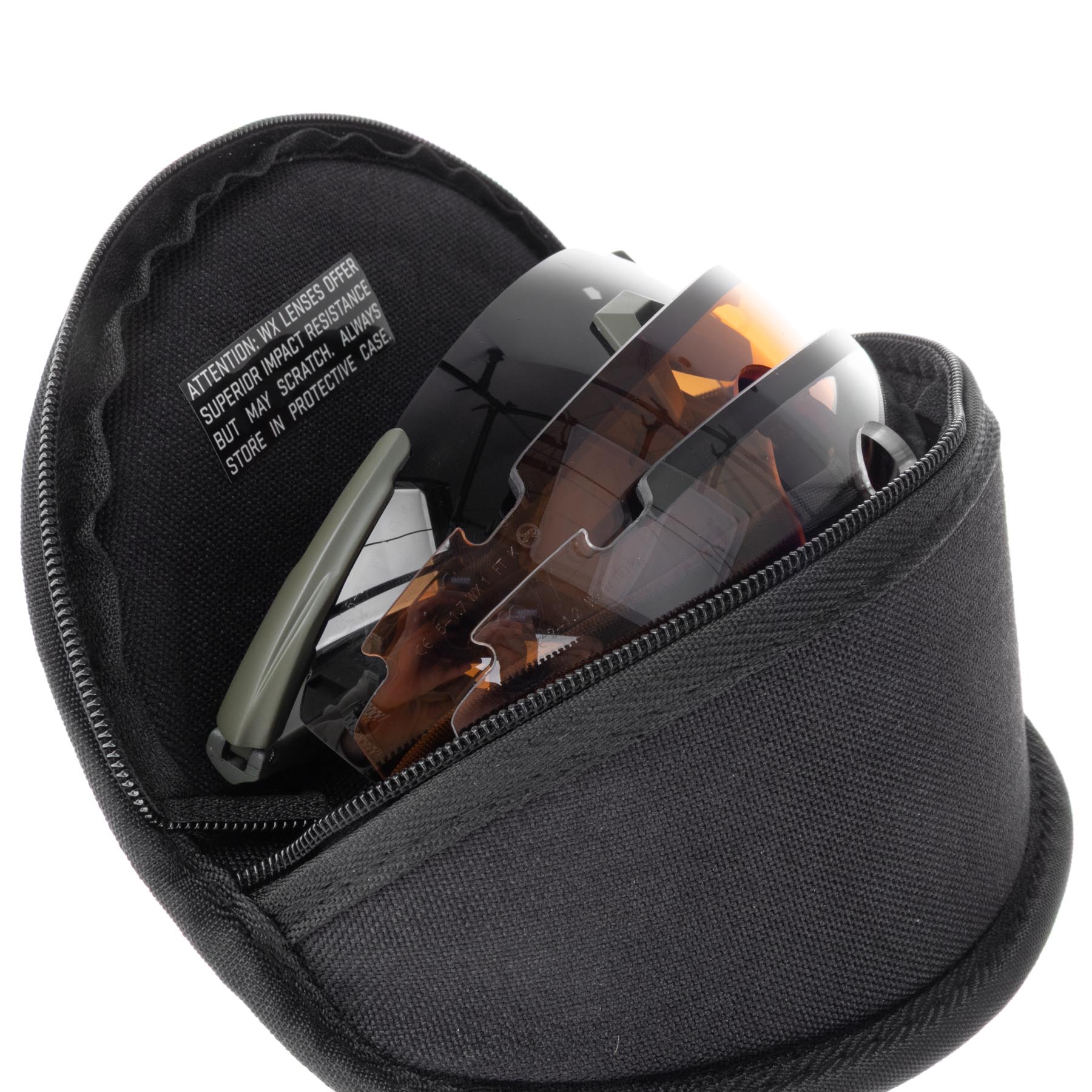 WileyX Saber Advanced OD Frame Goggles, Grey/Clear/Light Rust Lens