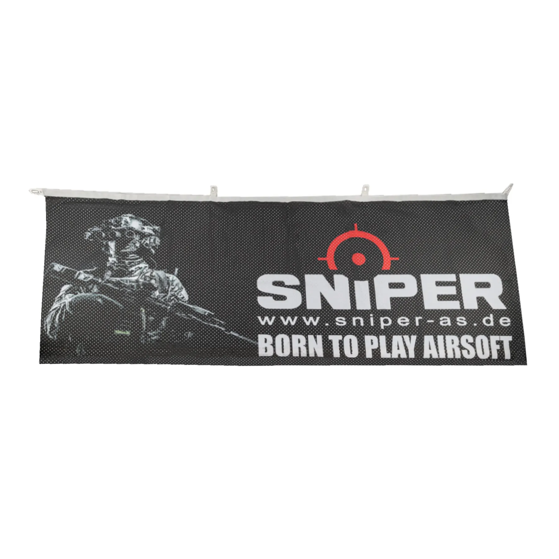 SNIPER-AS "Born To Play Airsoft" Flagge #1, 80x200 cm