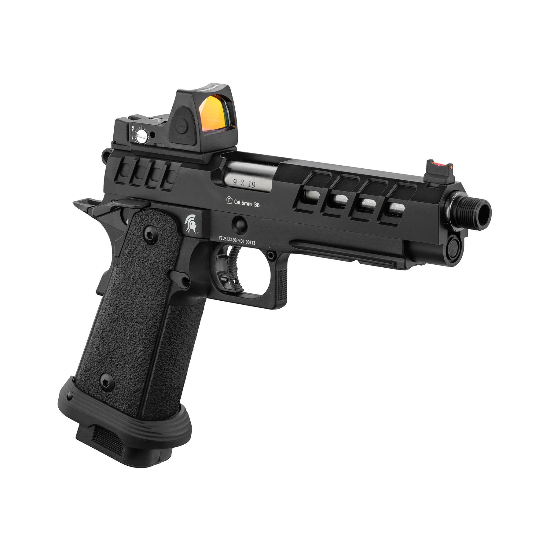 Lancer Tactical Heracles RMR Hi-Capa GBB Softairpistole, Black