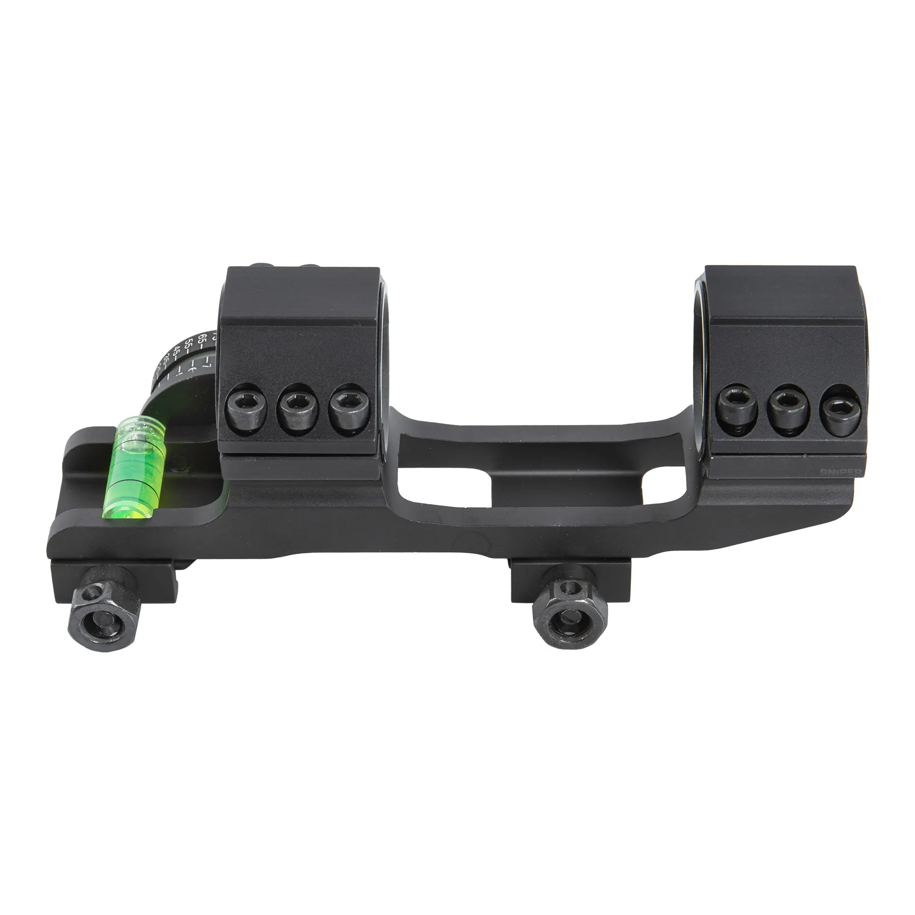30mm Scope Mount with Level, Black