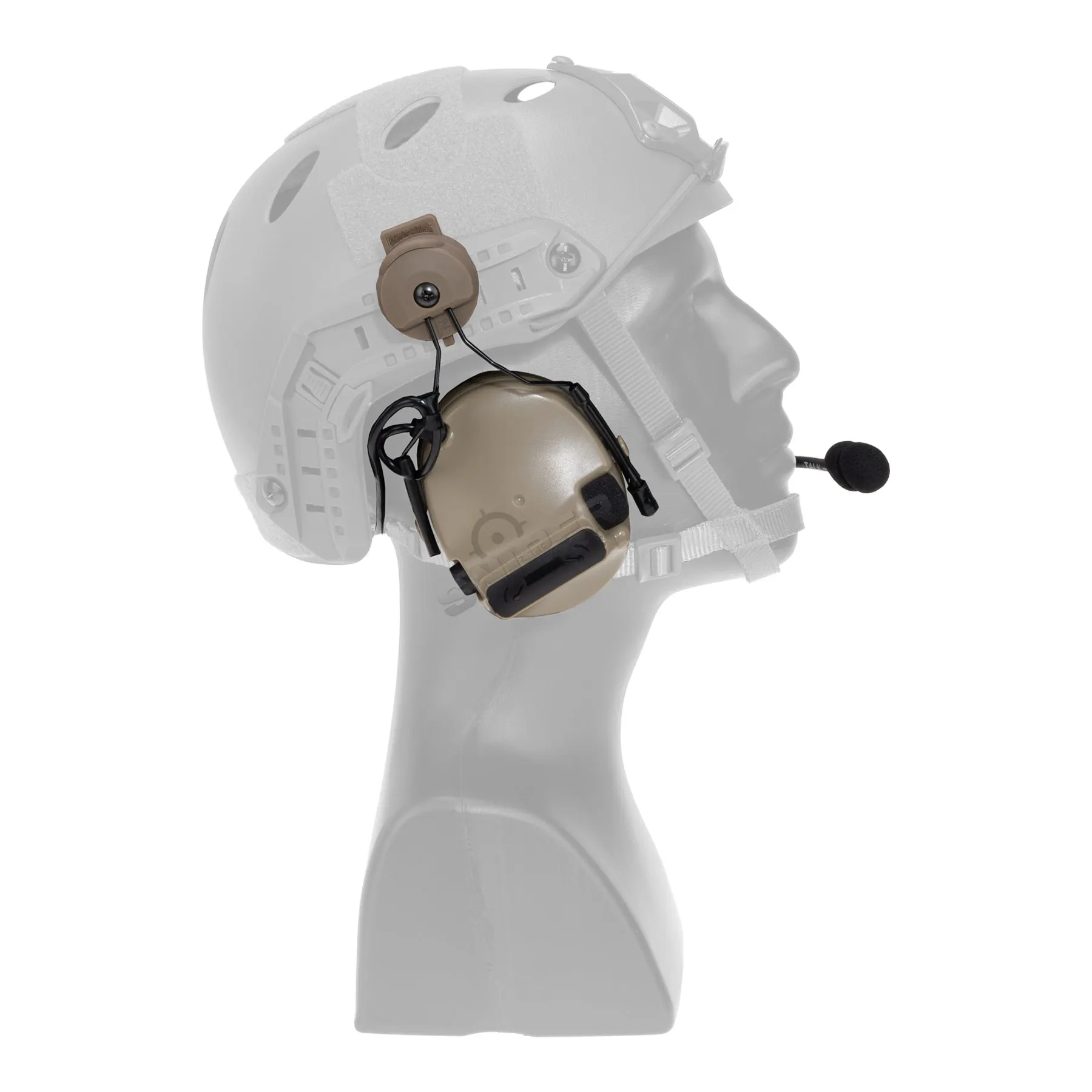 Z-Tactical Z154 CIII Headset w/ Fast Helmet Adapter, Dark Earth Z-Tactical Z154 CIII Headset w/ Fast Helmet Adapter, Dark Earth