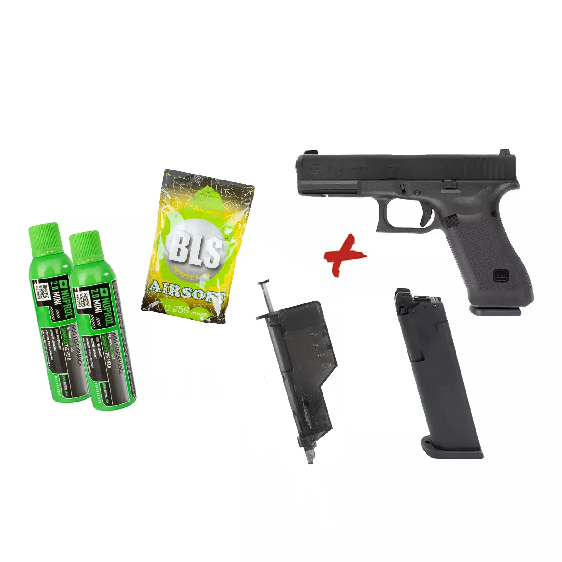 Bundle Deal #2 - Glock 17 Gen 5 GBB Softair Pistole