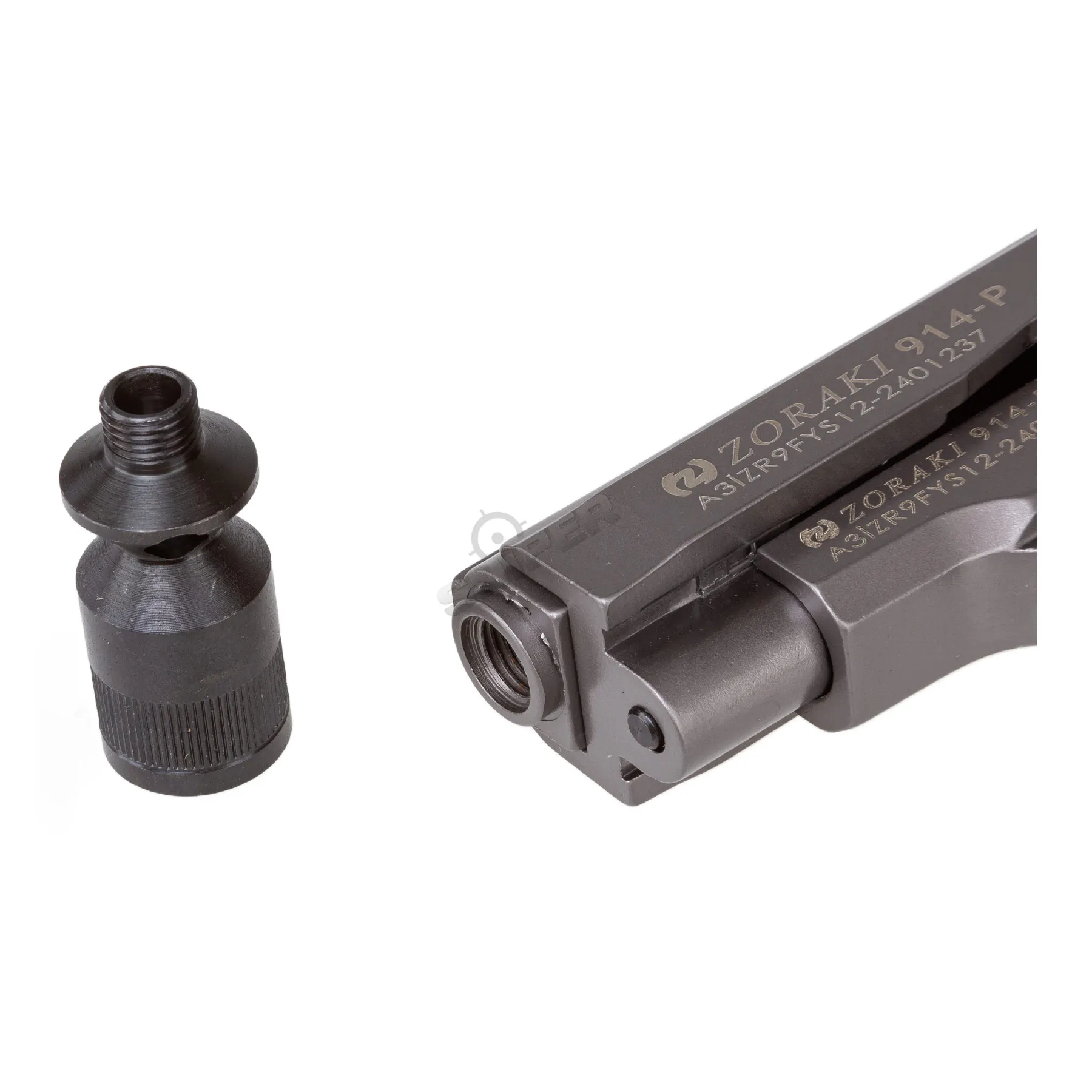 Zoraki 914 9mm P.A.K. Schreckschusspistole, Titan w/ Holzgriff Optik