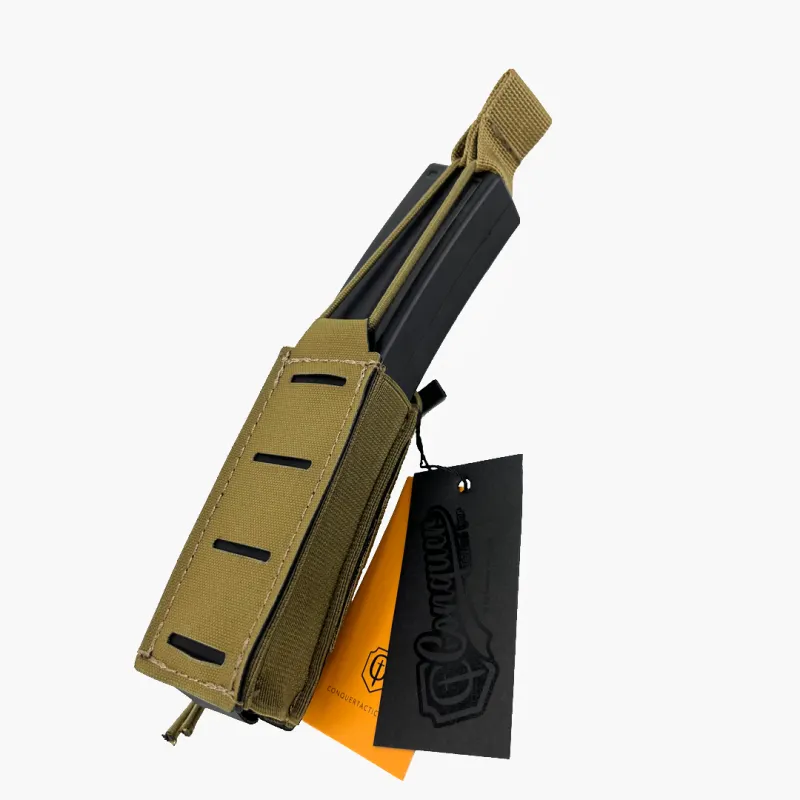 Conquer Single Pistol Mag Pouch, OD