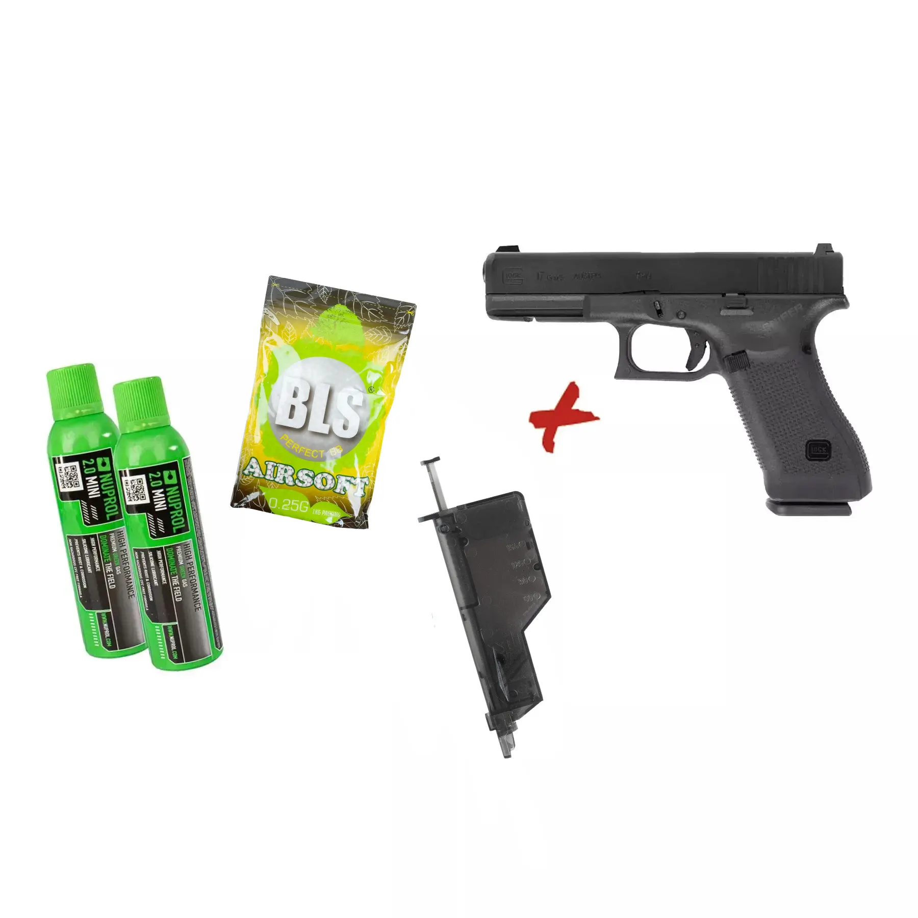 Bundle Deal #1 - Glock 17 Gen 5 GBB Softair Pistole