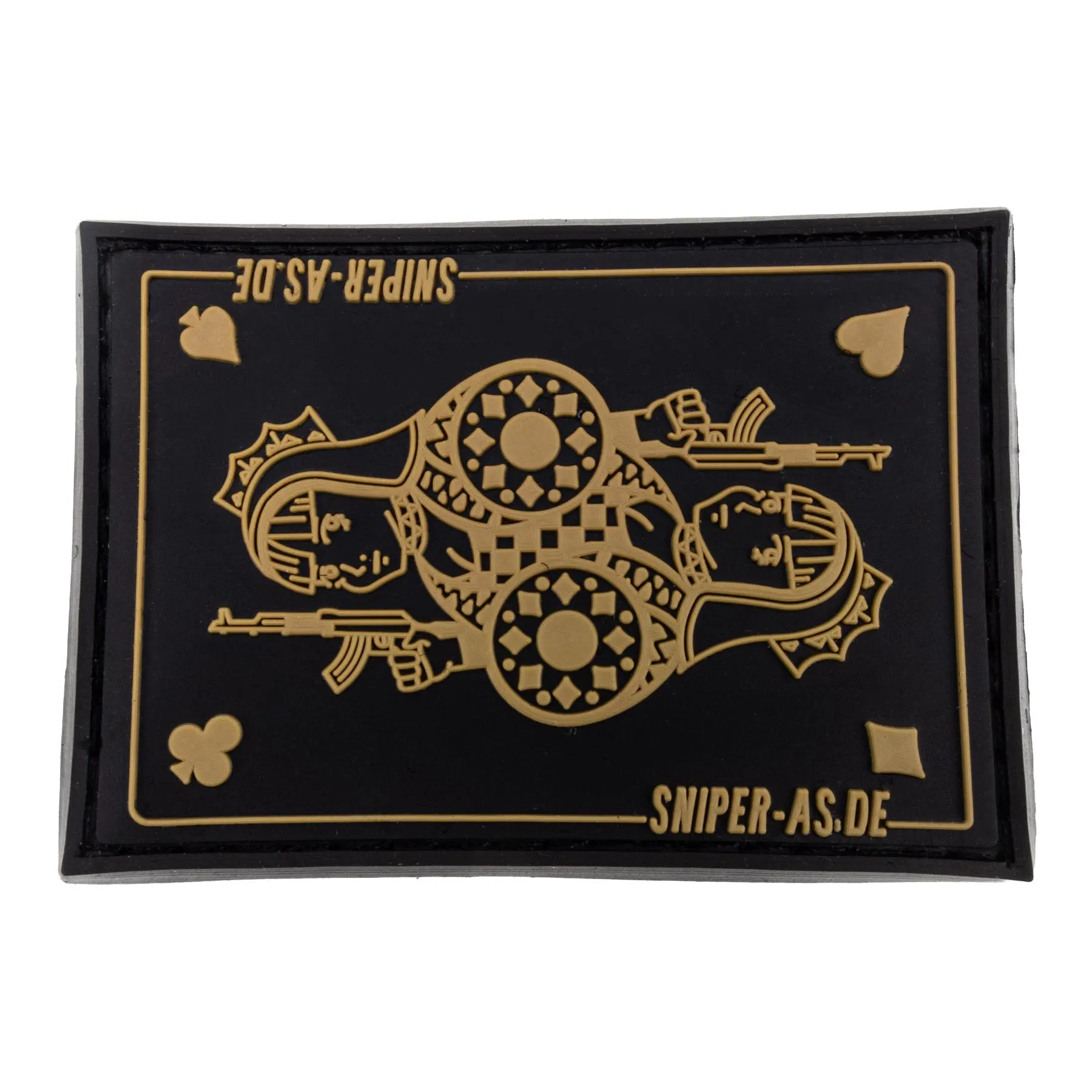 Poker AK 3D Rubber Patch, Black/Gold