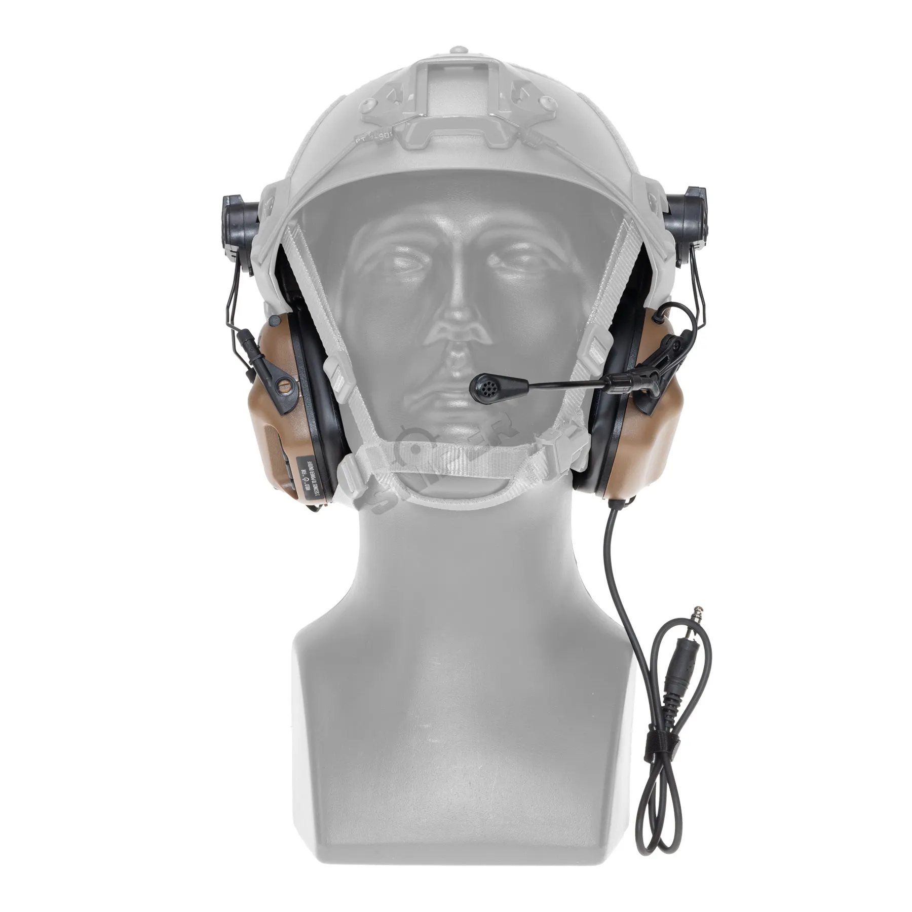 Earmor M32H Active Noise Reduction Headset für ARC Rails, Coyote