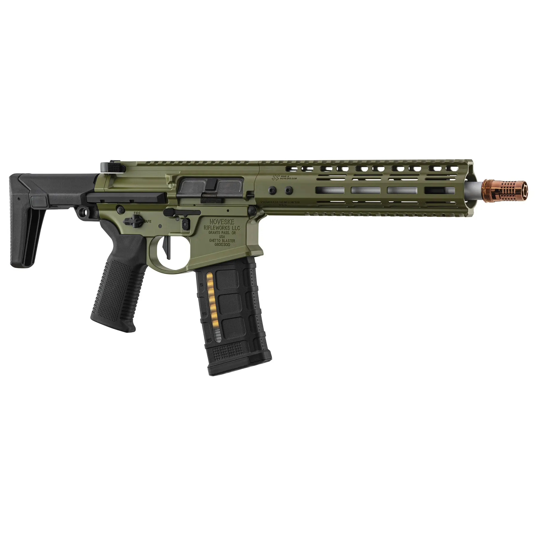 EMG Noveske MWS Ghetto Blaster 9" GBB, OD EMG Noveske MWS Ghetto Blaster 9" GBB, OD