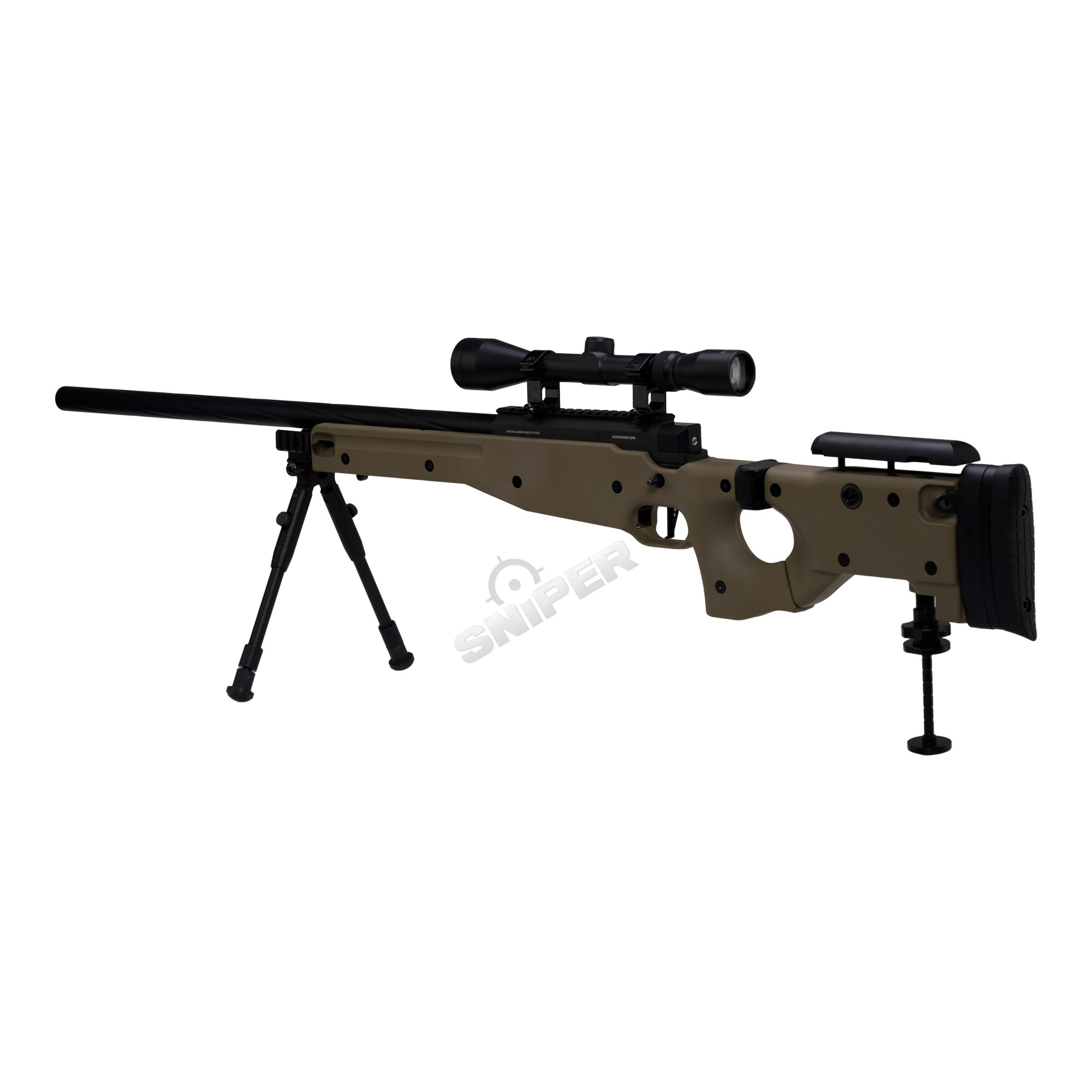 Specna Arms SA-S14 Scharfschützengewehr w/ Scope & Bipod, Tan