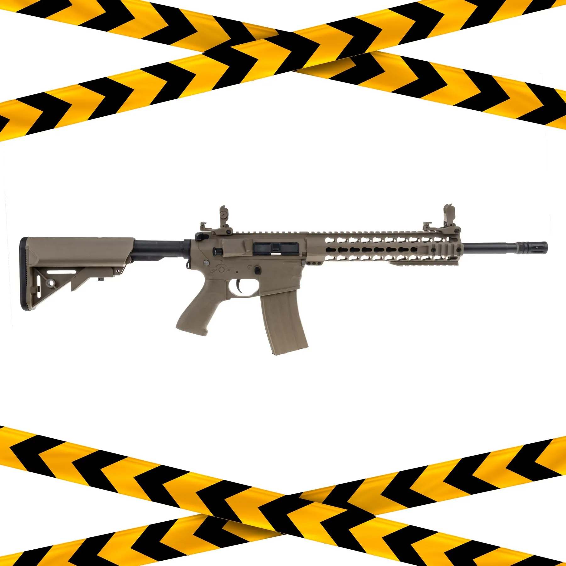 B-Ware M4 EVO Keymod ETU+Mosfet (S)AEG, Tan