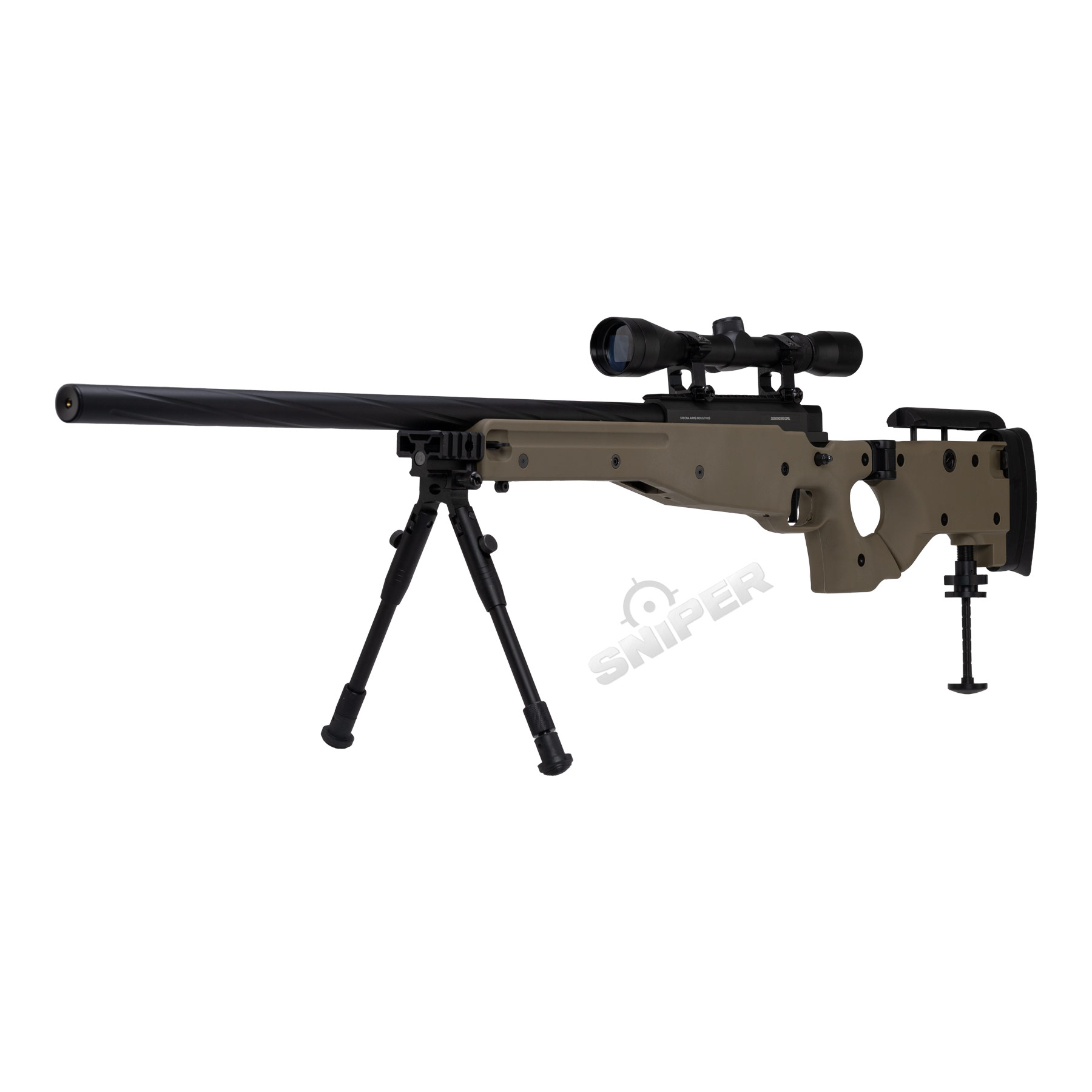 Specna Arms SA-S14 Scharfschützengewehr w/ Scope & Bipod, Tan