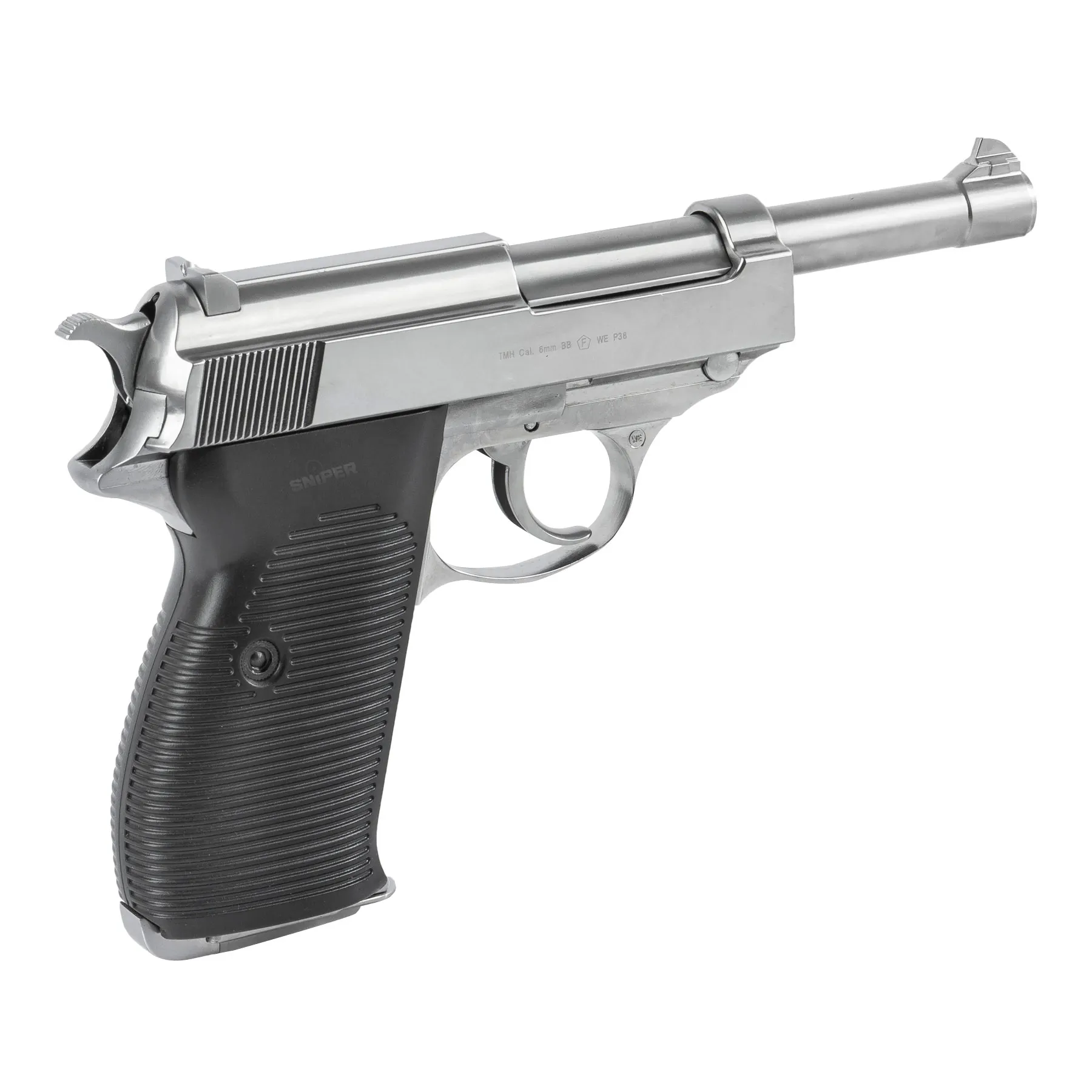WE Militärpistole Full Metal Silver GBB Softair Pistole