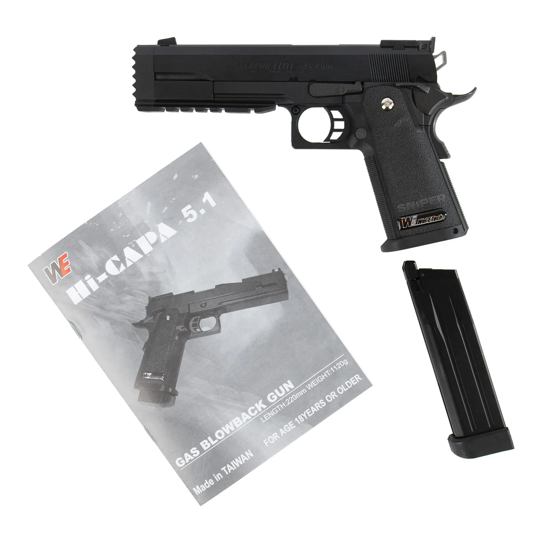 WE Hi-Capa 5.2 R Full Metal GBB Softair Pistole