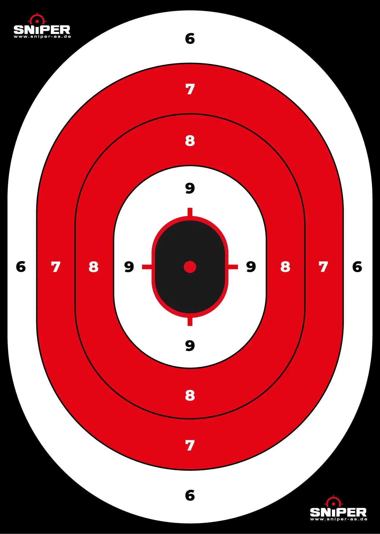Zielscheiben in A3 29,7x42cm, Sniper Target, 10 Stück