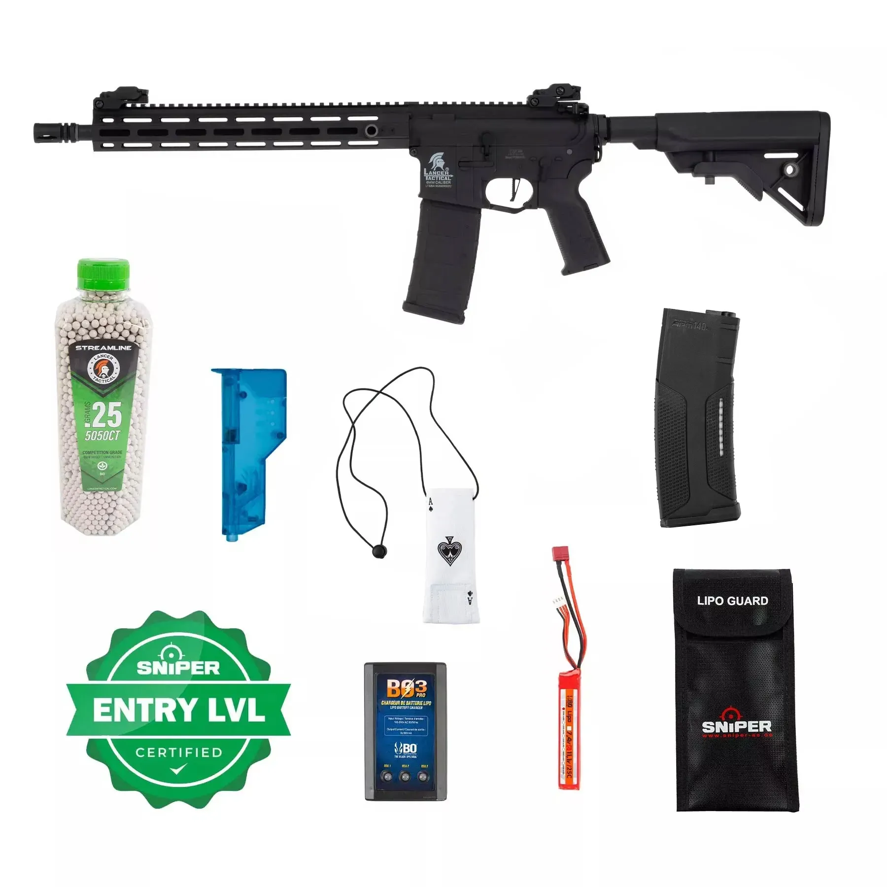 Einsteiger Set #1 - Lancer LT-32 M-Lock 13" Gen 3 w/ Nebula ETU (S)AEG, Black
