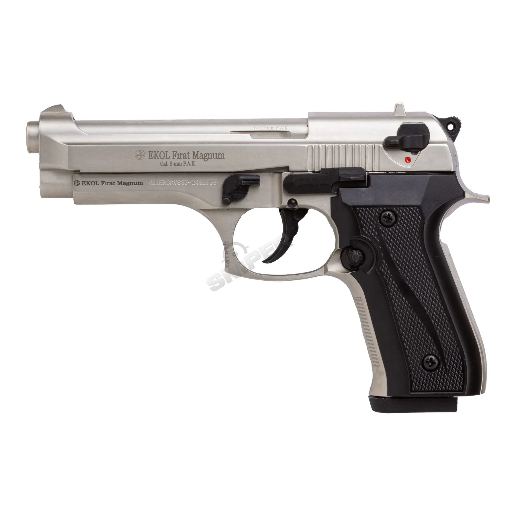 Silvester Bundle #1 EKOL Firat 9mm P.A.K. Schreckschusspistole, Nickel