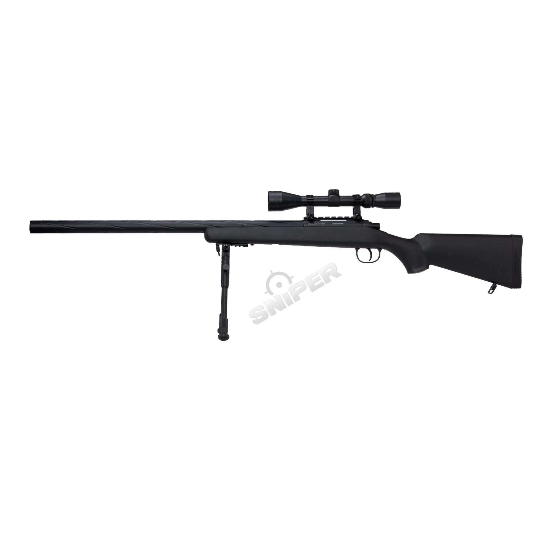 Specna Arms SA-S12 Scharfschützengewehr High-Power w/ Scope & Bipod, Black