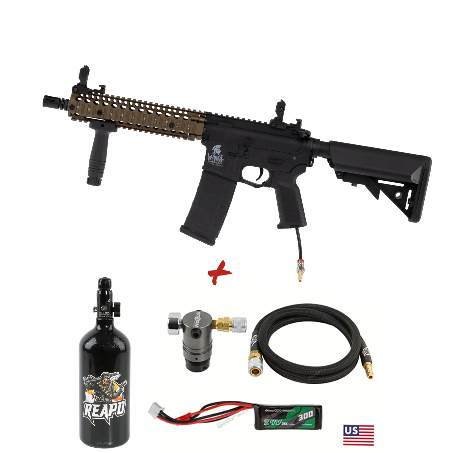 HPA Deal #2 - SAC x Polarstar Lancer MK18, Black/Bronze